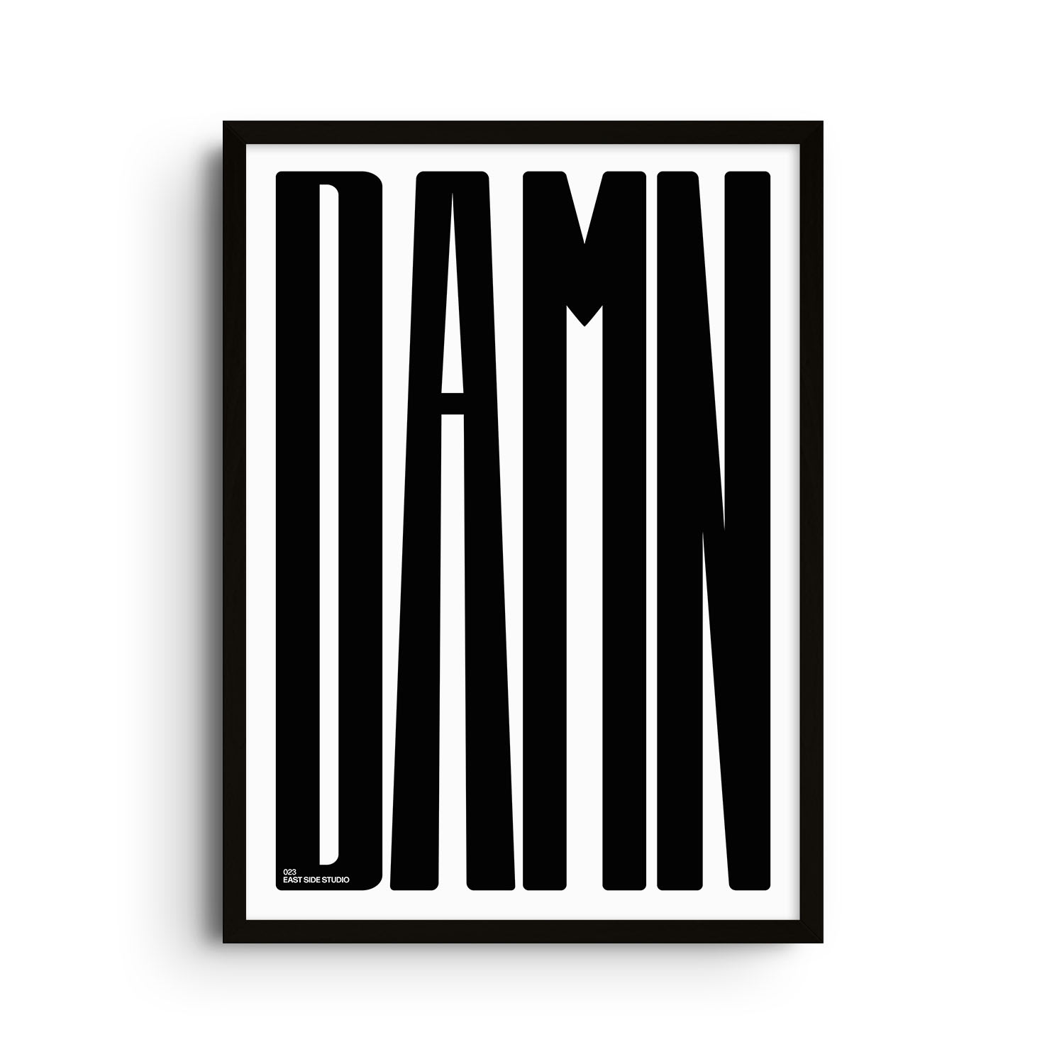 East Side Studio London Damn Black - Giclee Fine Art Print - Small In Black