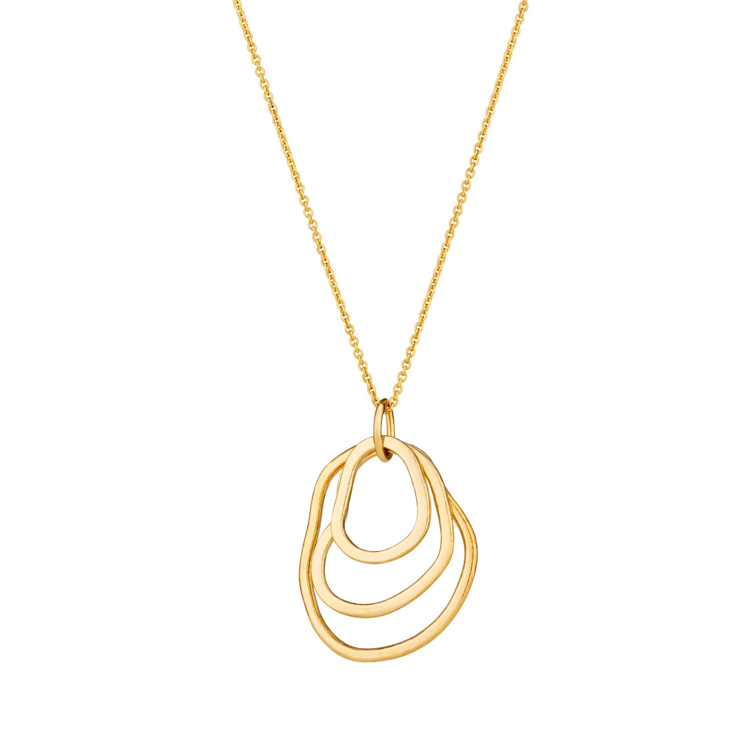 Women’s Yellow Gold Plated Fine Organic Family Necklace Posh Totty Designs