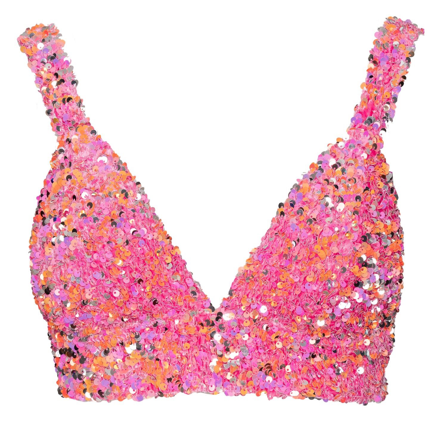 Ofuure Women's Pink / Purple Liza Sequin Bra Top In Tourmaline In Pink/purple