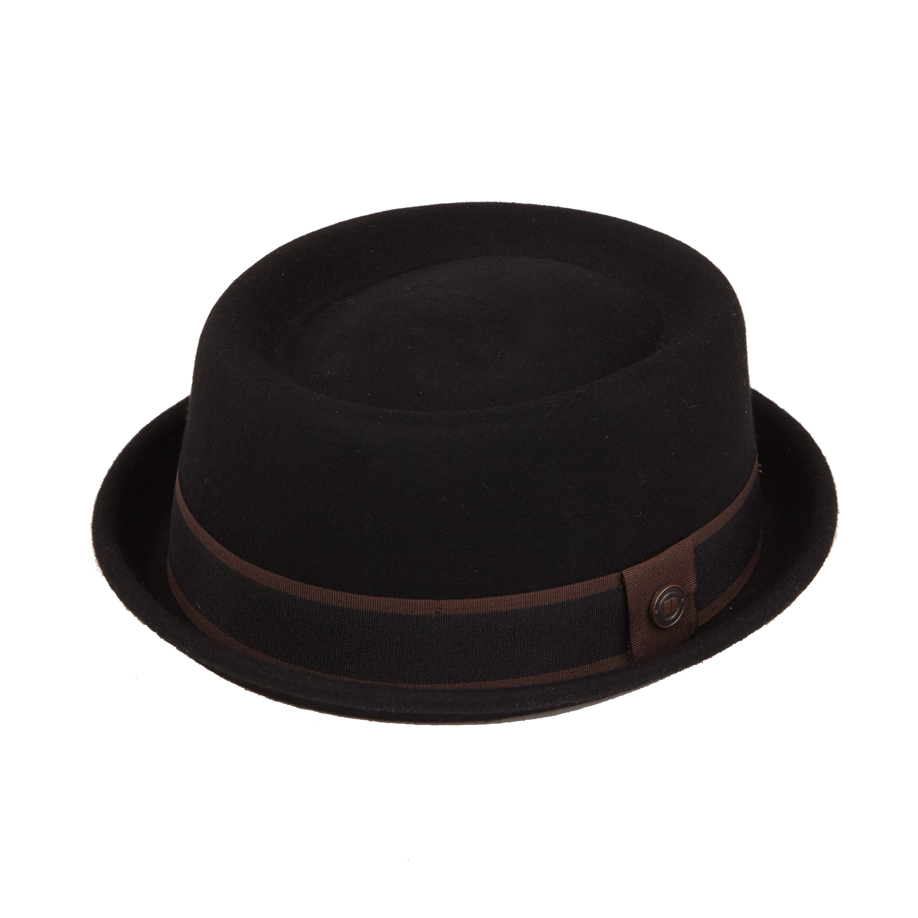Men’s Leo Black Felt Skimpy Brim Short Brim Rude Boy Mod Style Porkpie Hat 61Cm Dasmarca Hats