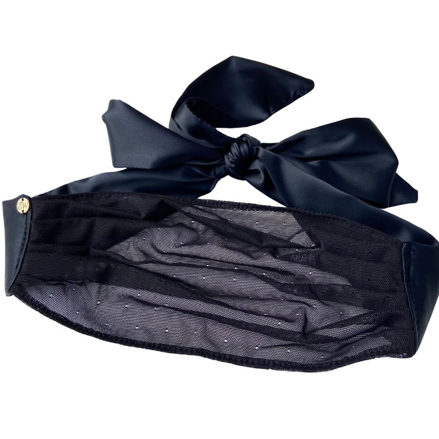 Something Wicked Women's Black See Through Face Mask Blindfold In Black