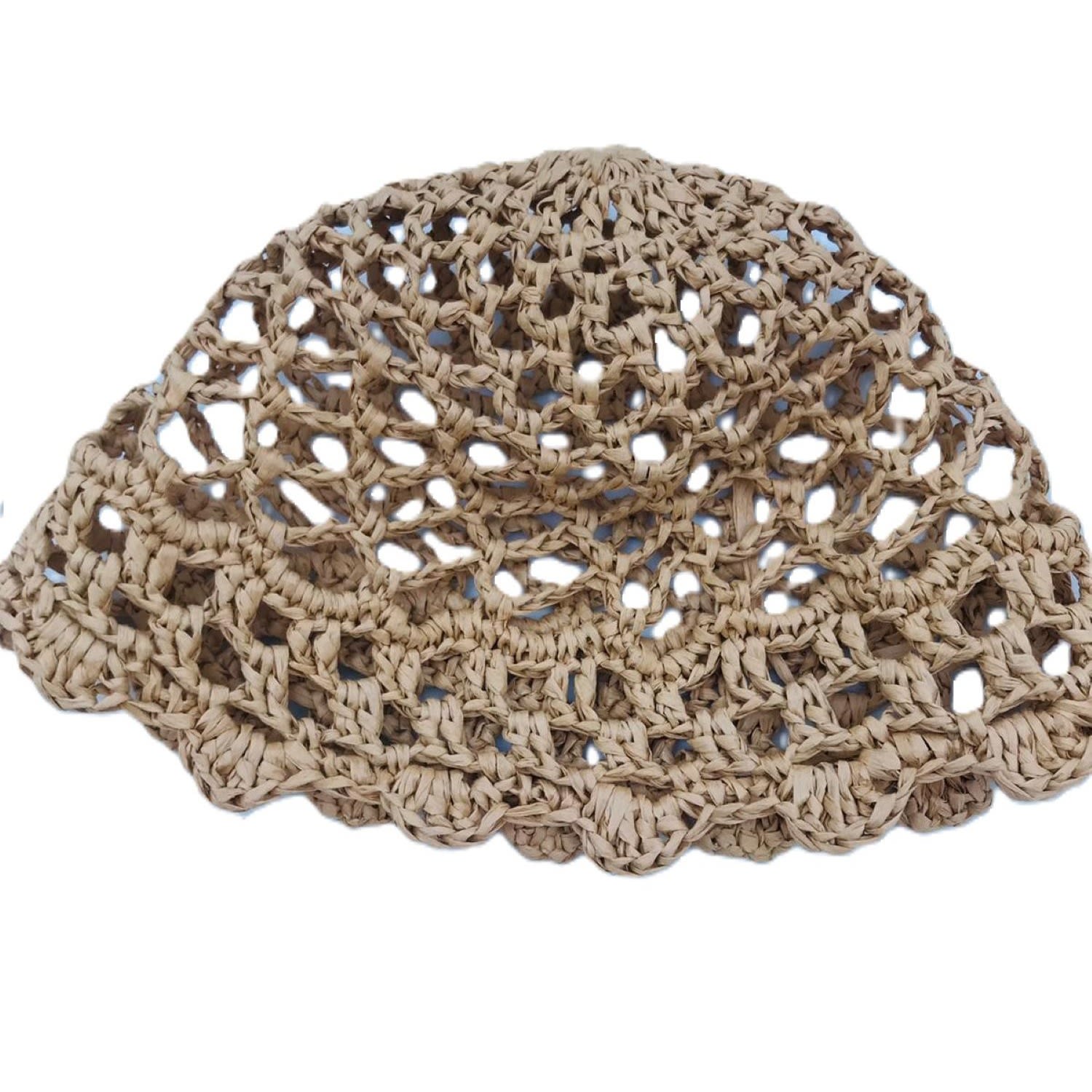 Springmoonatelier Women's Handmade Raffia Yarn Hat Brown In Brown