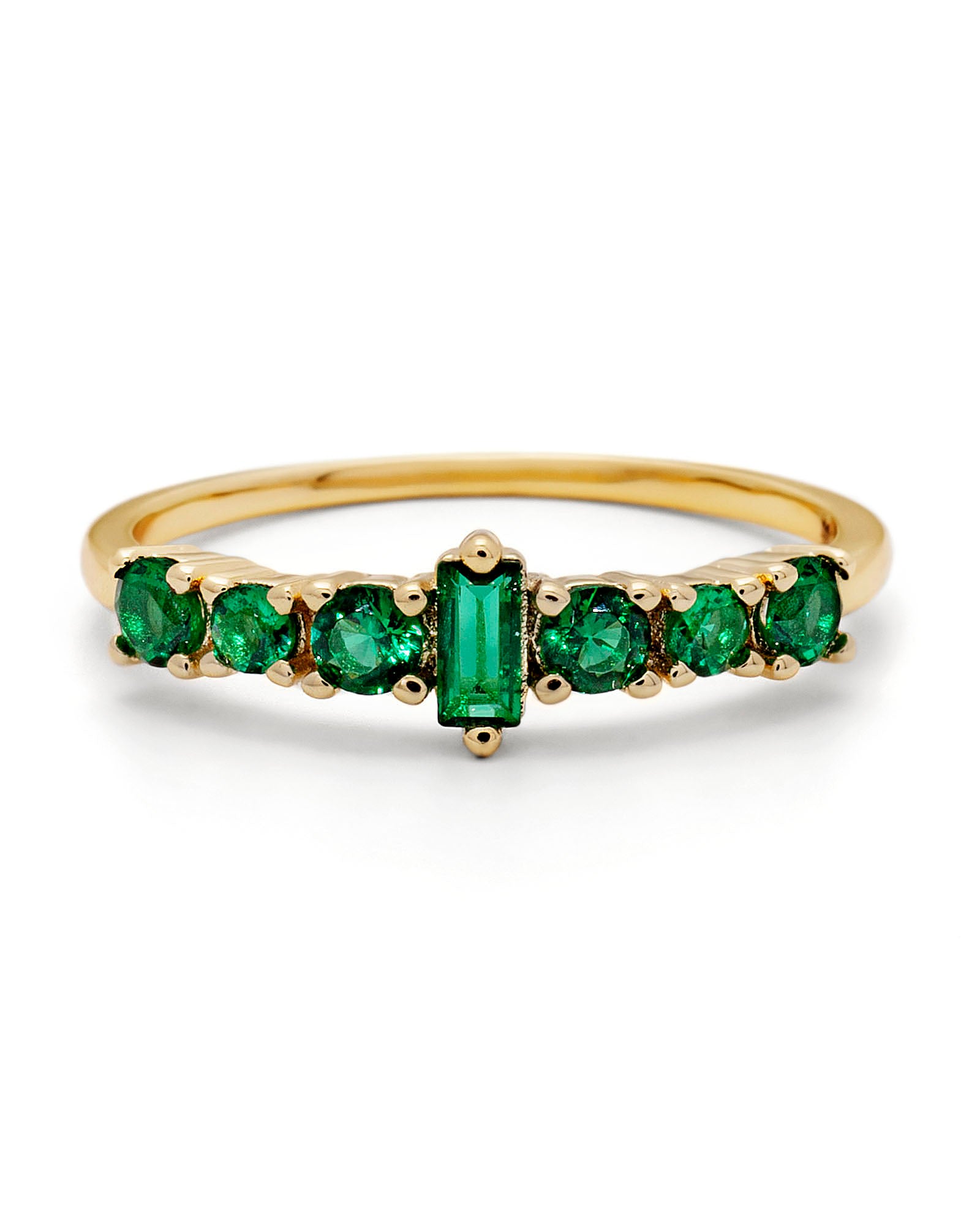 Women’s Emerald Baguette Ring - Jw Crystals and Co