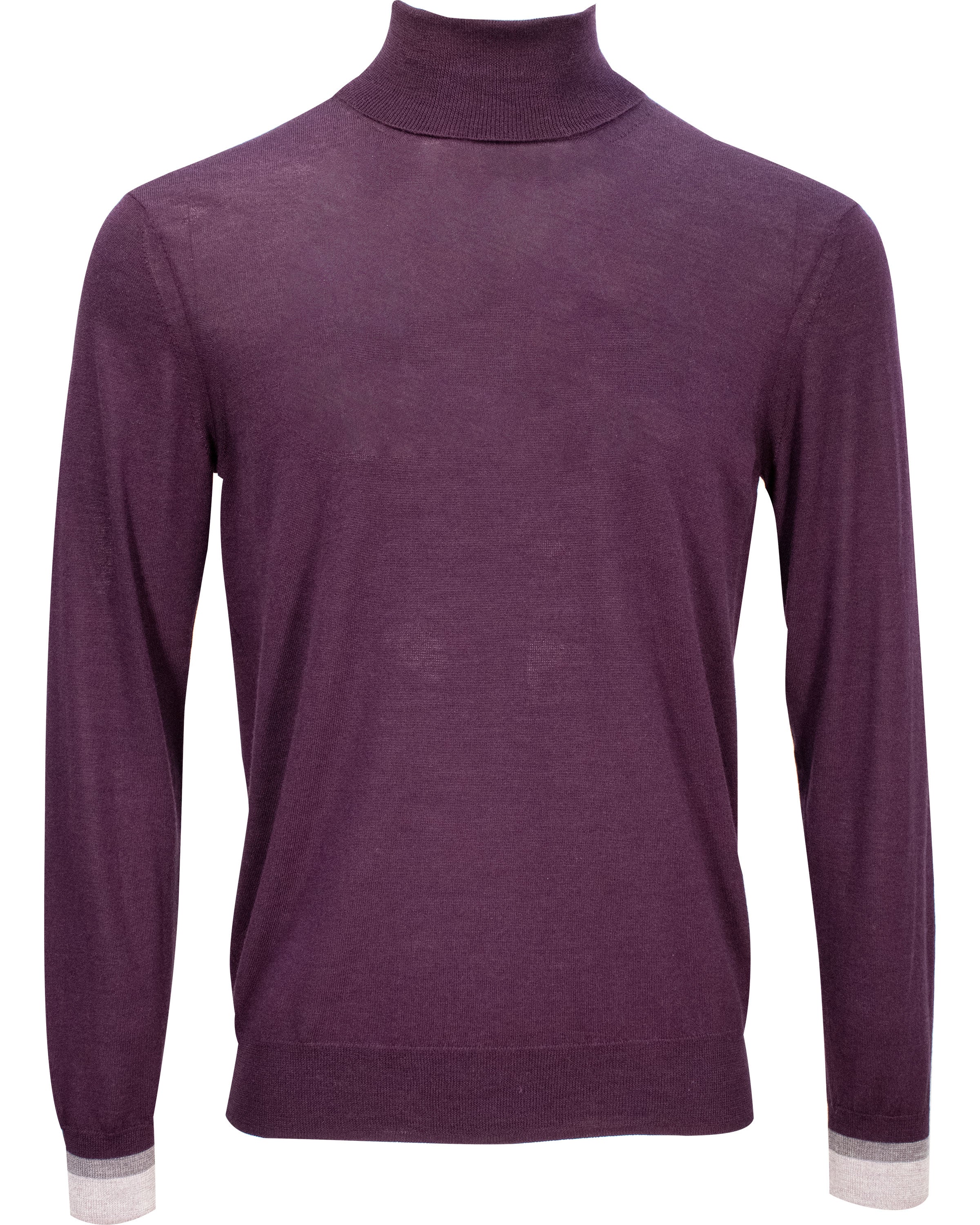 Lords Of Harlech Men's Pink / Purple Ronald Merino Turtleneck Sweater - Plum In Pink/purple