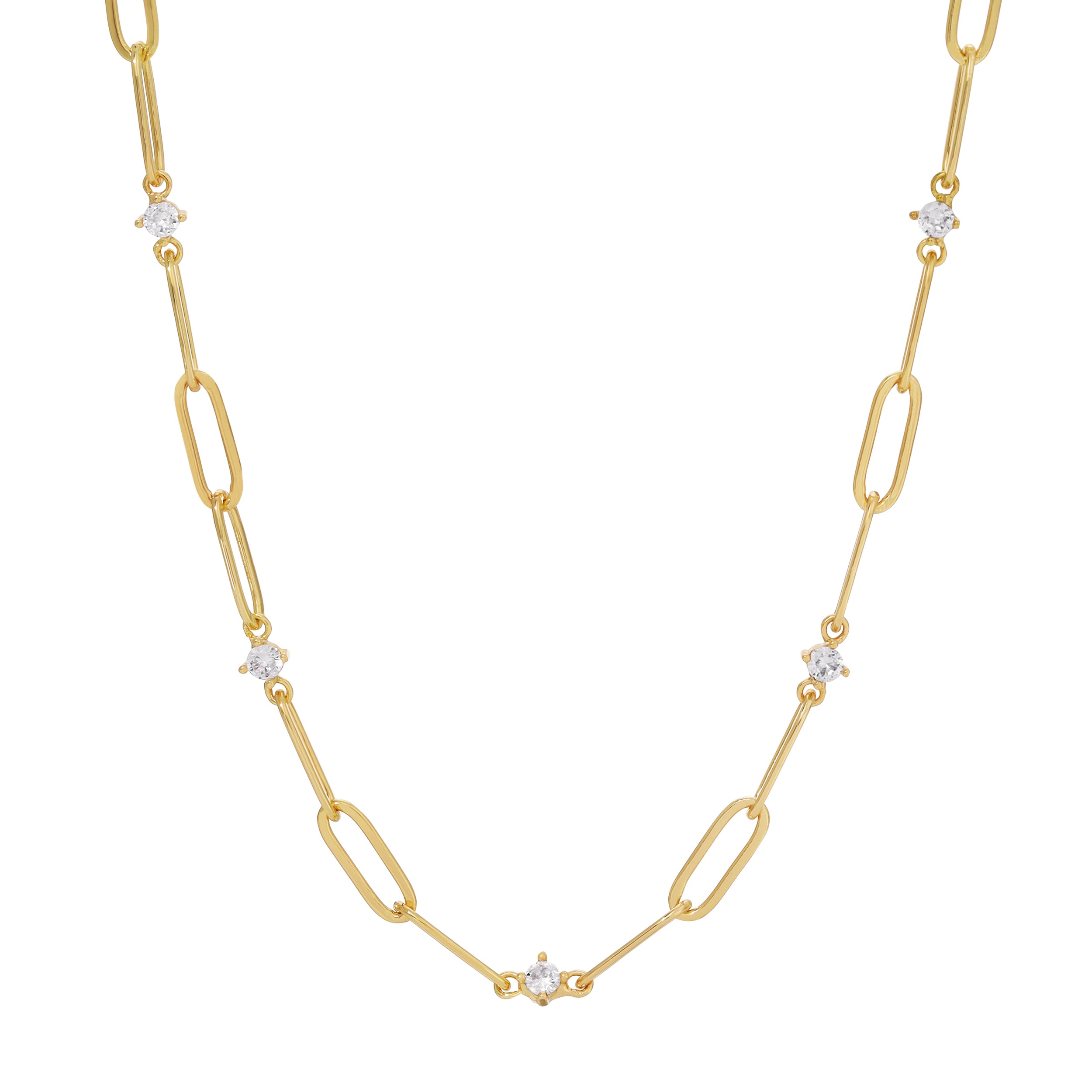 Leeada Jewelry Women's Sophie Sparkle Chain Necklace White