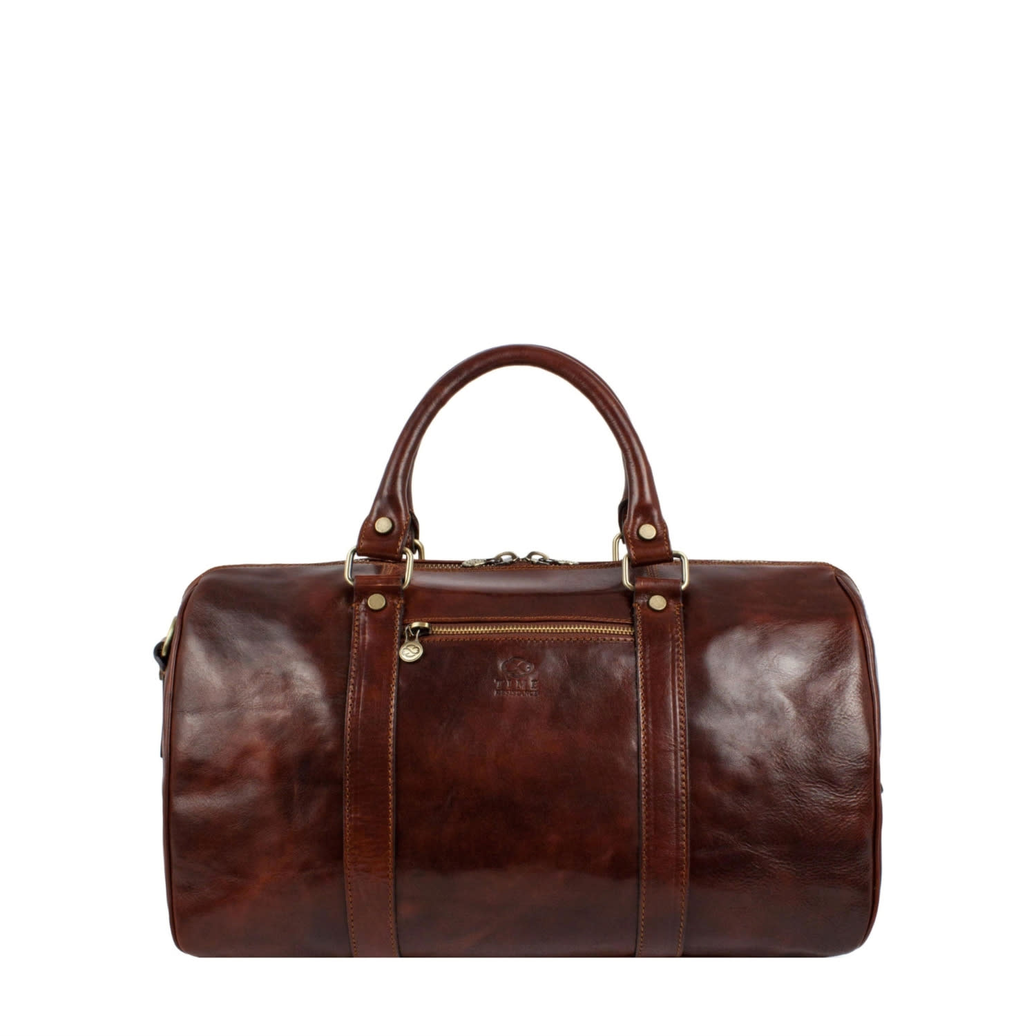 Time Resistance Womens Small Leather Overnight Bag, Duffel Bag In Brown - The Ambassadors In Brown