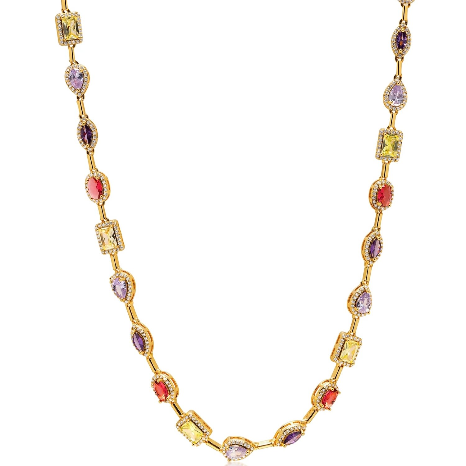 Gold Women’s Crystal Kaleidoscope Necklace Nialaya