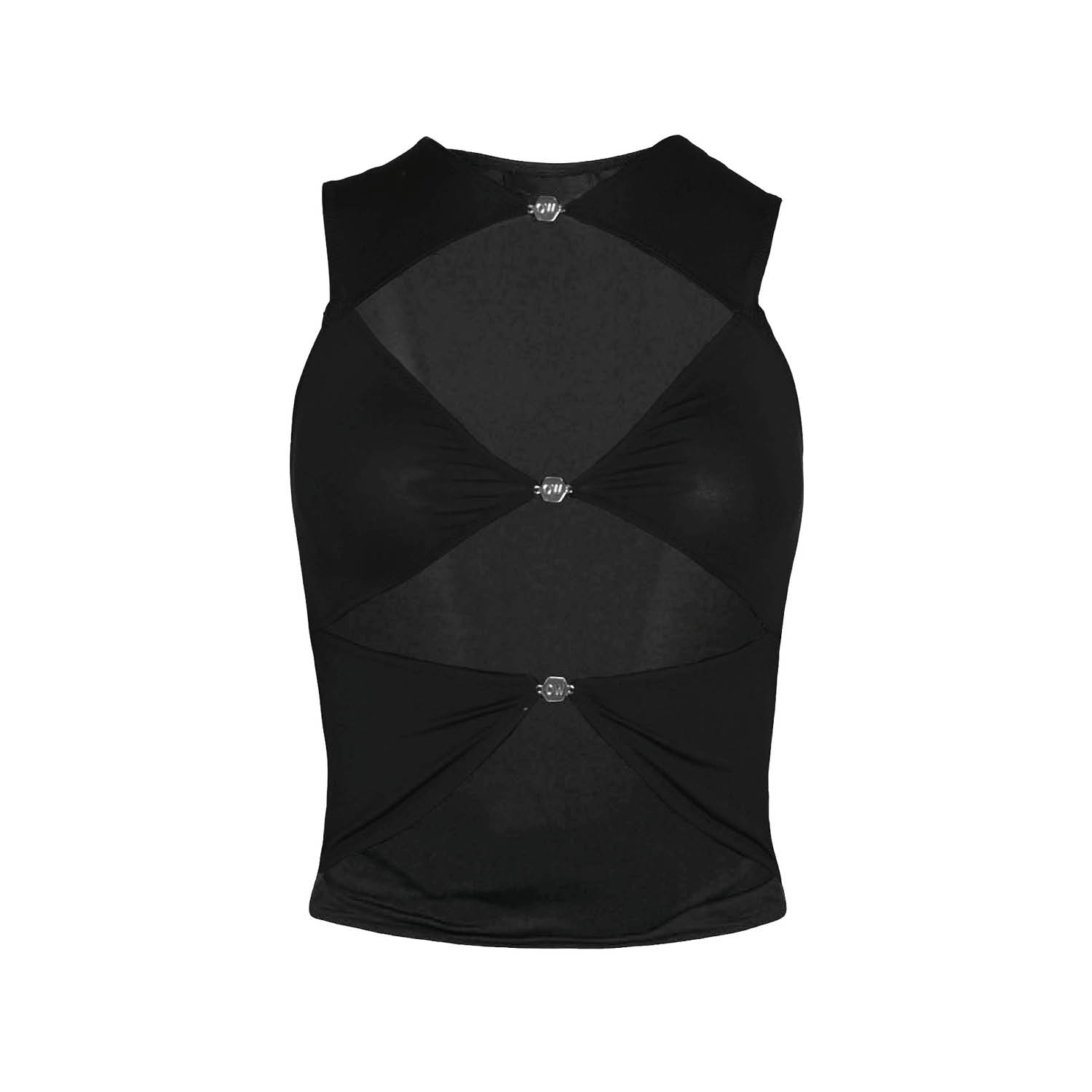 Ow Collection Women's Chiara Cut Out Top - Black In Black
