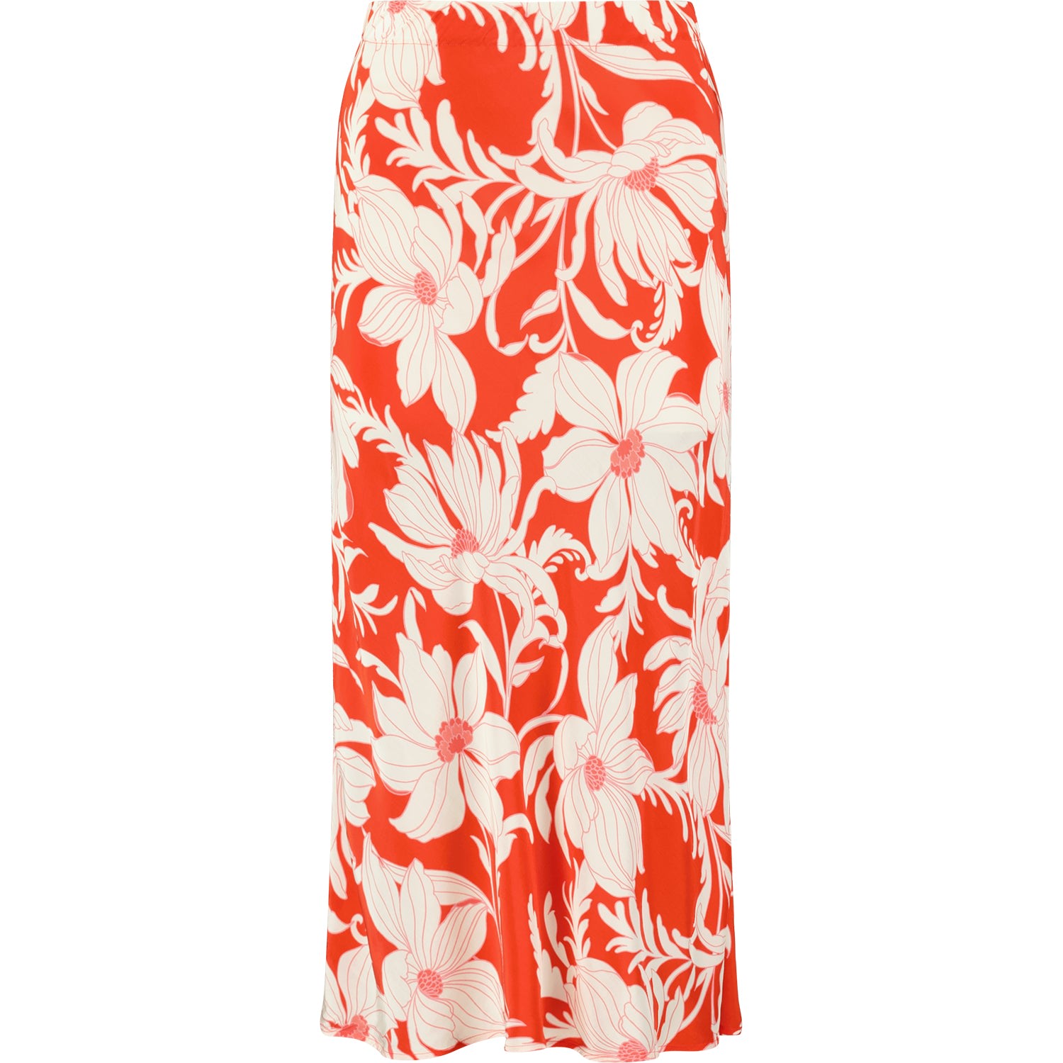 Women’s The Ruby Bias Cut Midi Skirt In Red Floral Xxs Lavaand