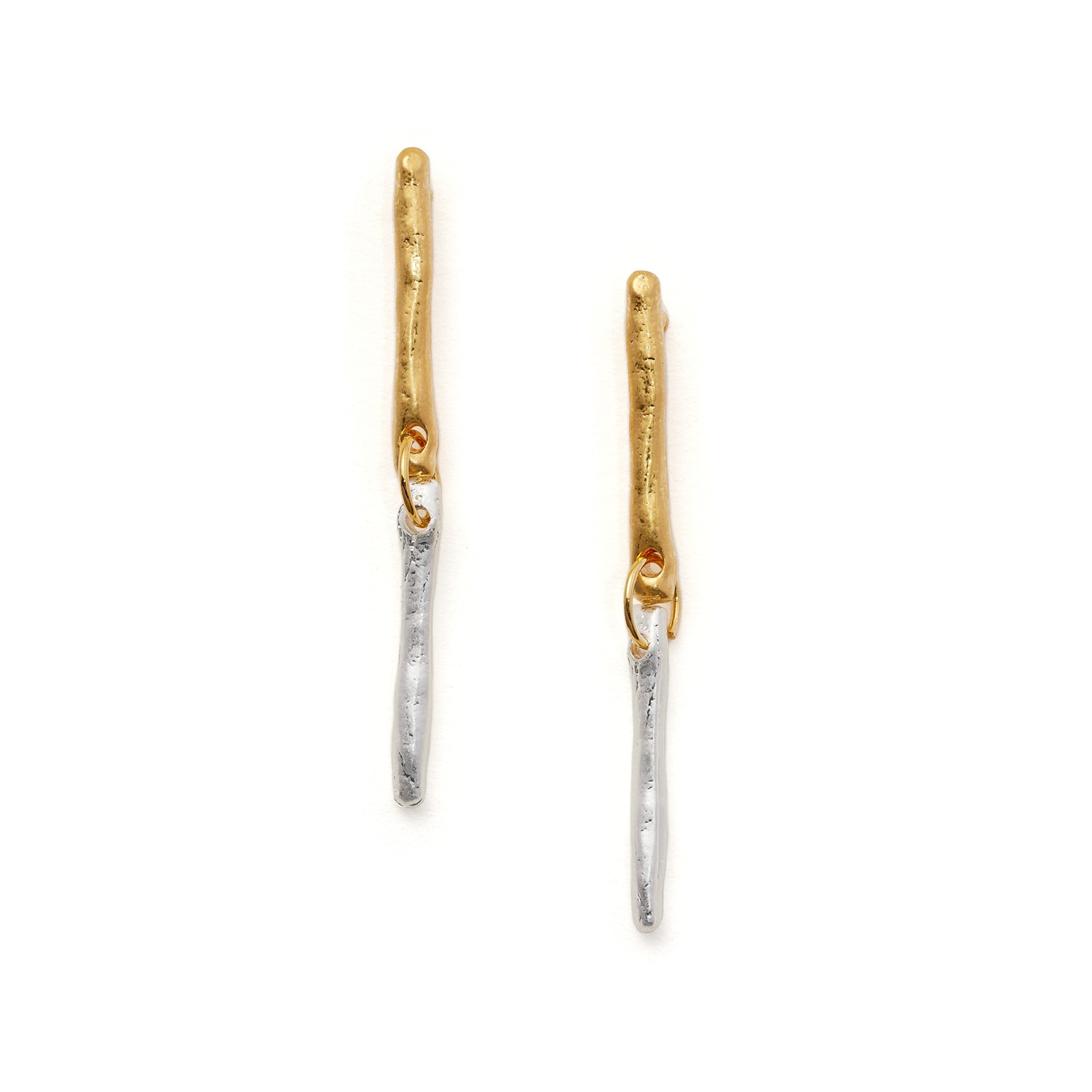 Women’s Gold / Silver Double Bar Drop Earrings Shabella Nyc