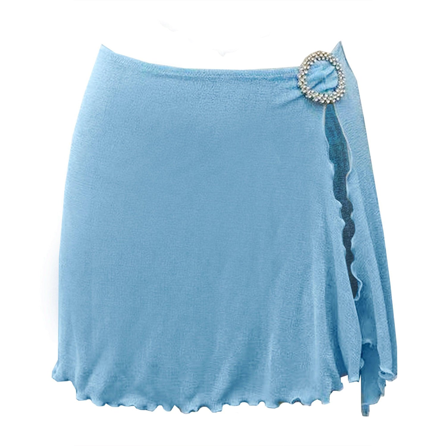 Women’s Blue The Corsica Slinky Slink Skirt Xxs Elsie & Fred