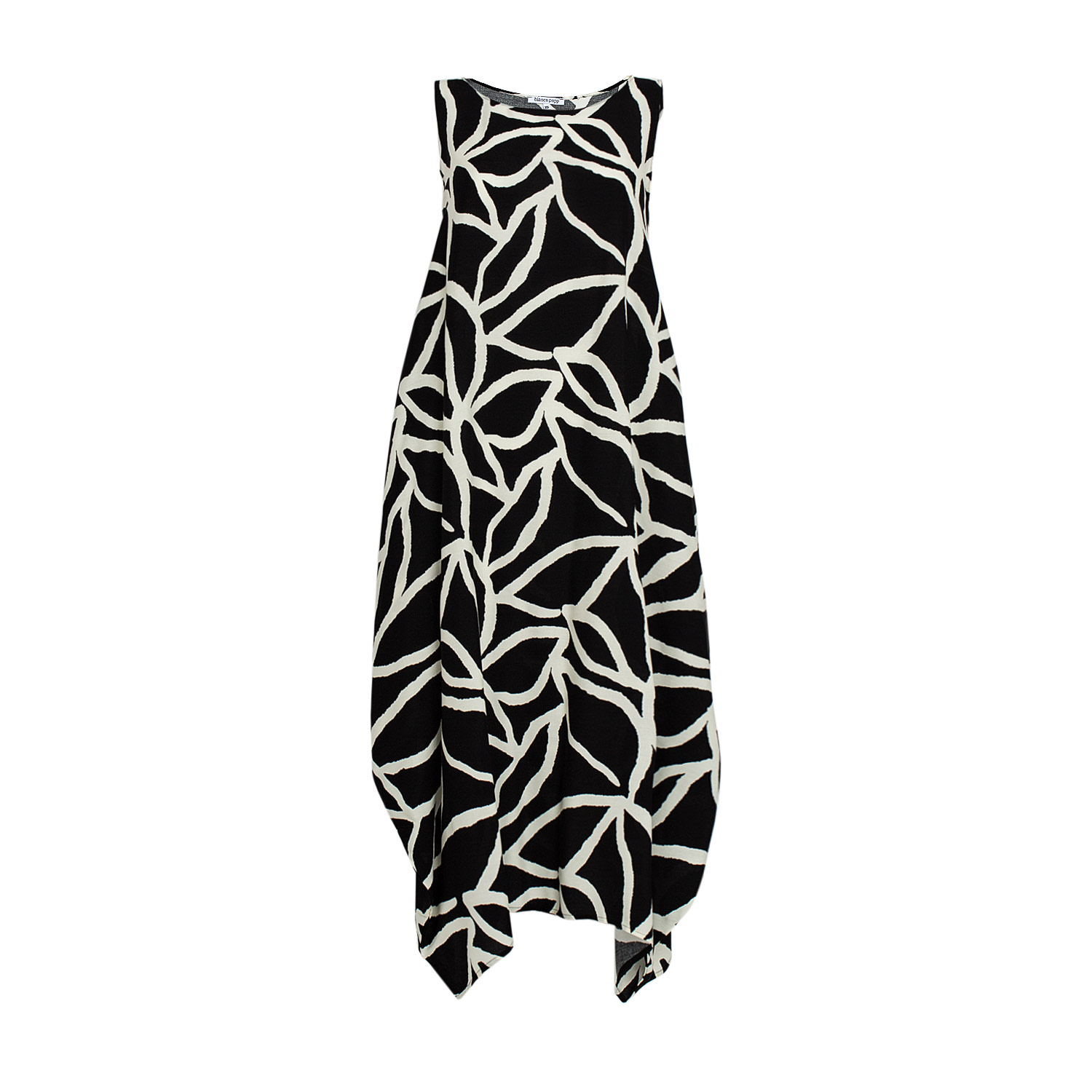 Women's Semiballoon Dress In Black Viscose | Medium | Bianca Popp