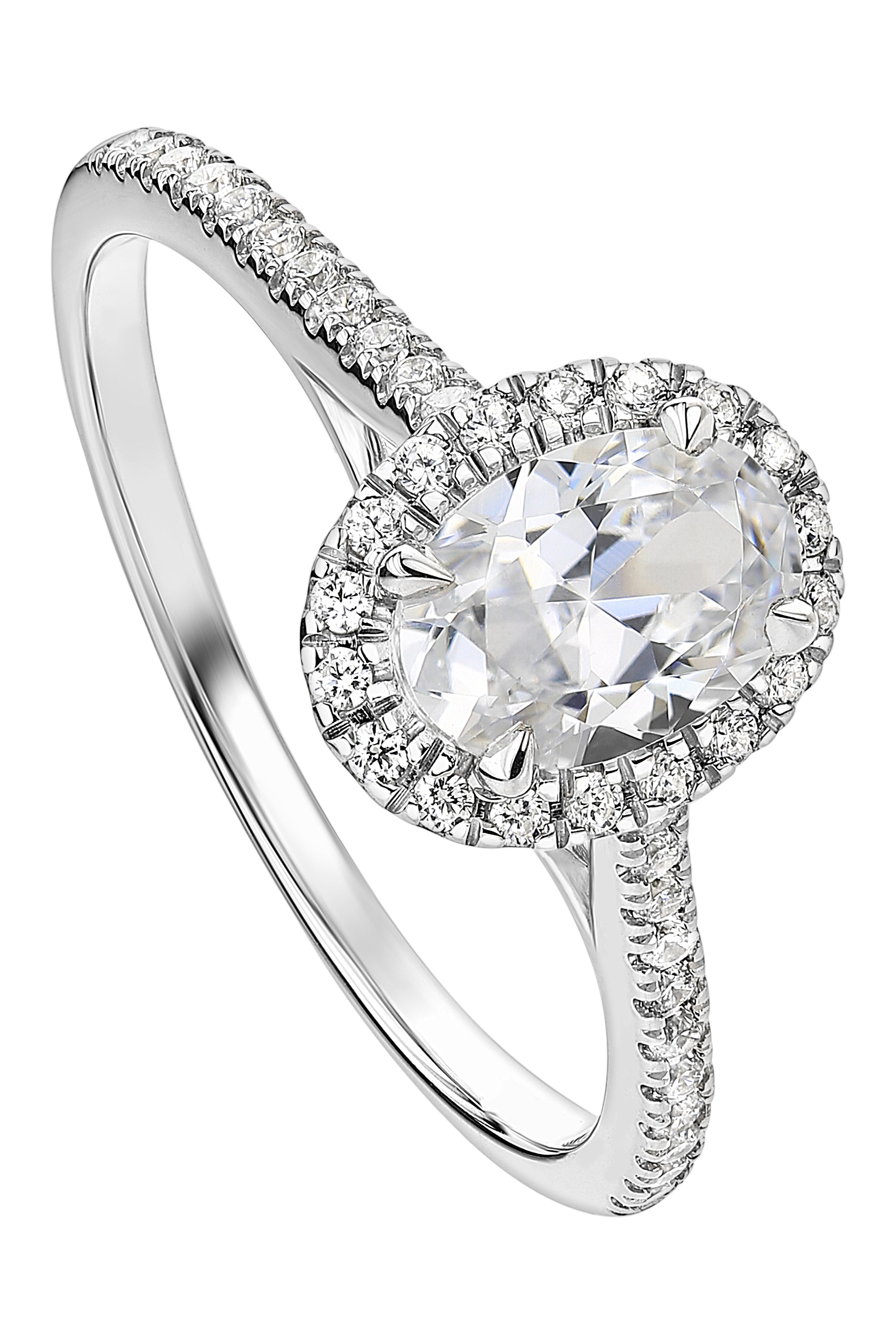 Women’s Silver Freya White Gold Lab Grown Diamond Ring Created Brilliance