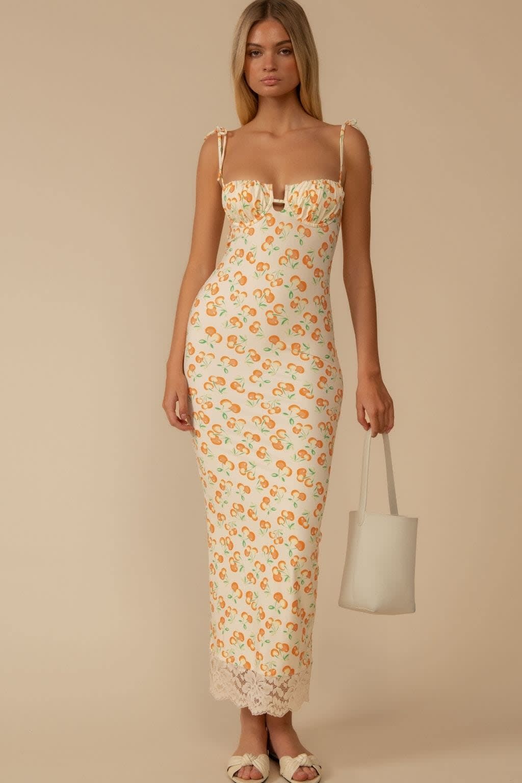 Cherry Sherbet Petal Long Slip Dress | Montce Swim | Wolf & Badger