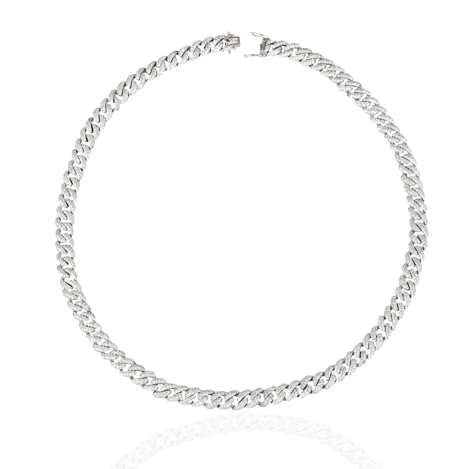 Ep Designs Women's Gurmet Curb Chain Necklace -silver In Gray