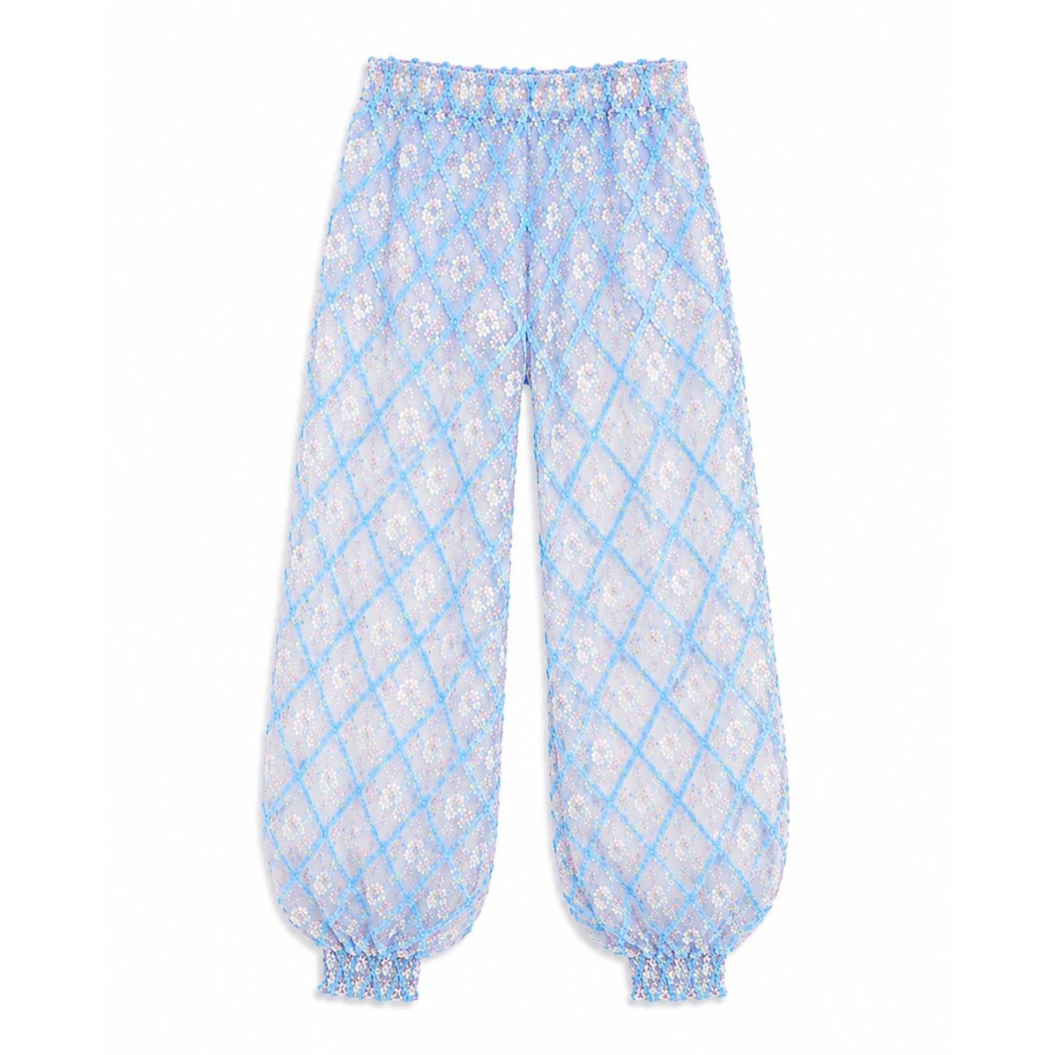 Yorstruly Women's Blue Banana Pants - Flower Power