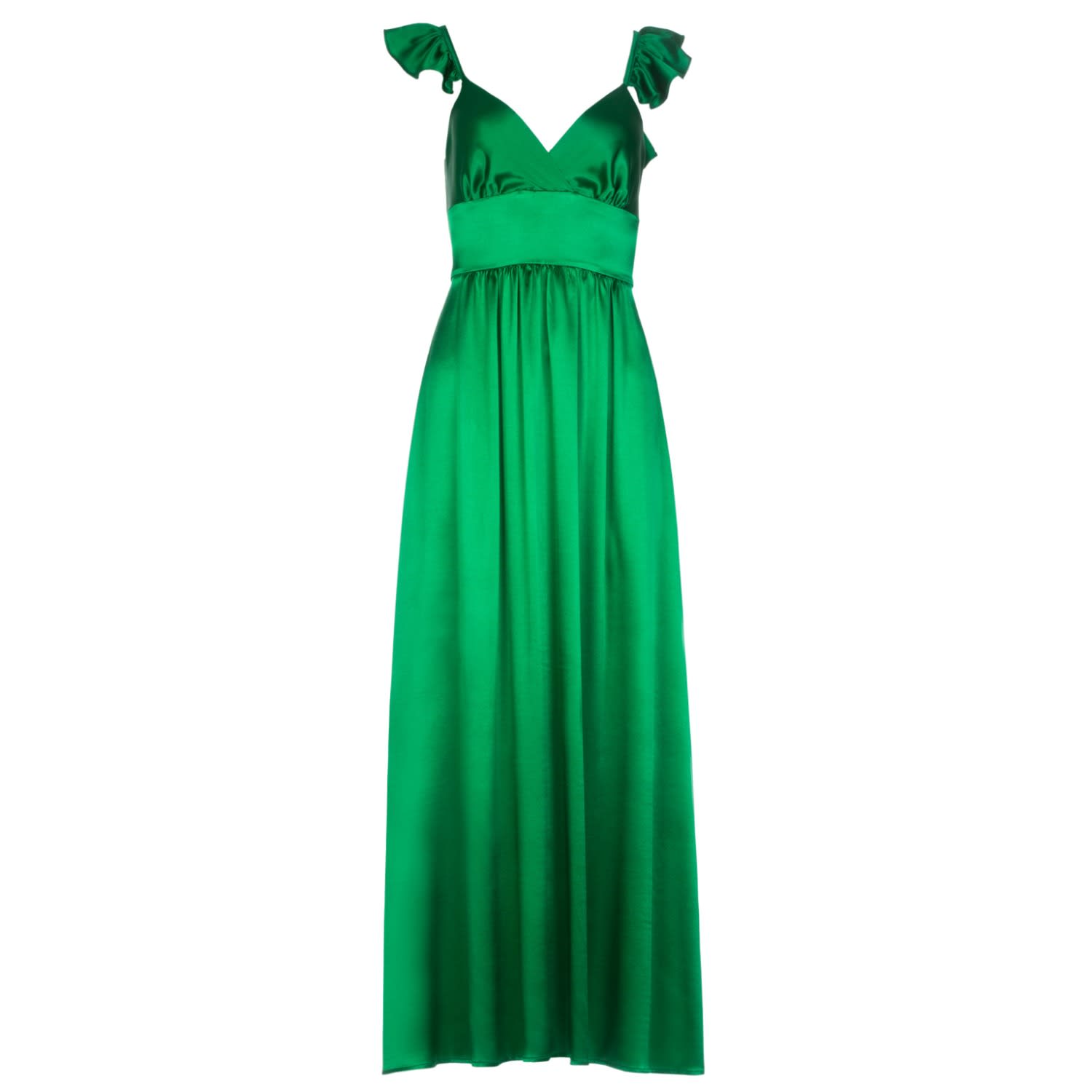 emerald silk gown