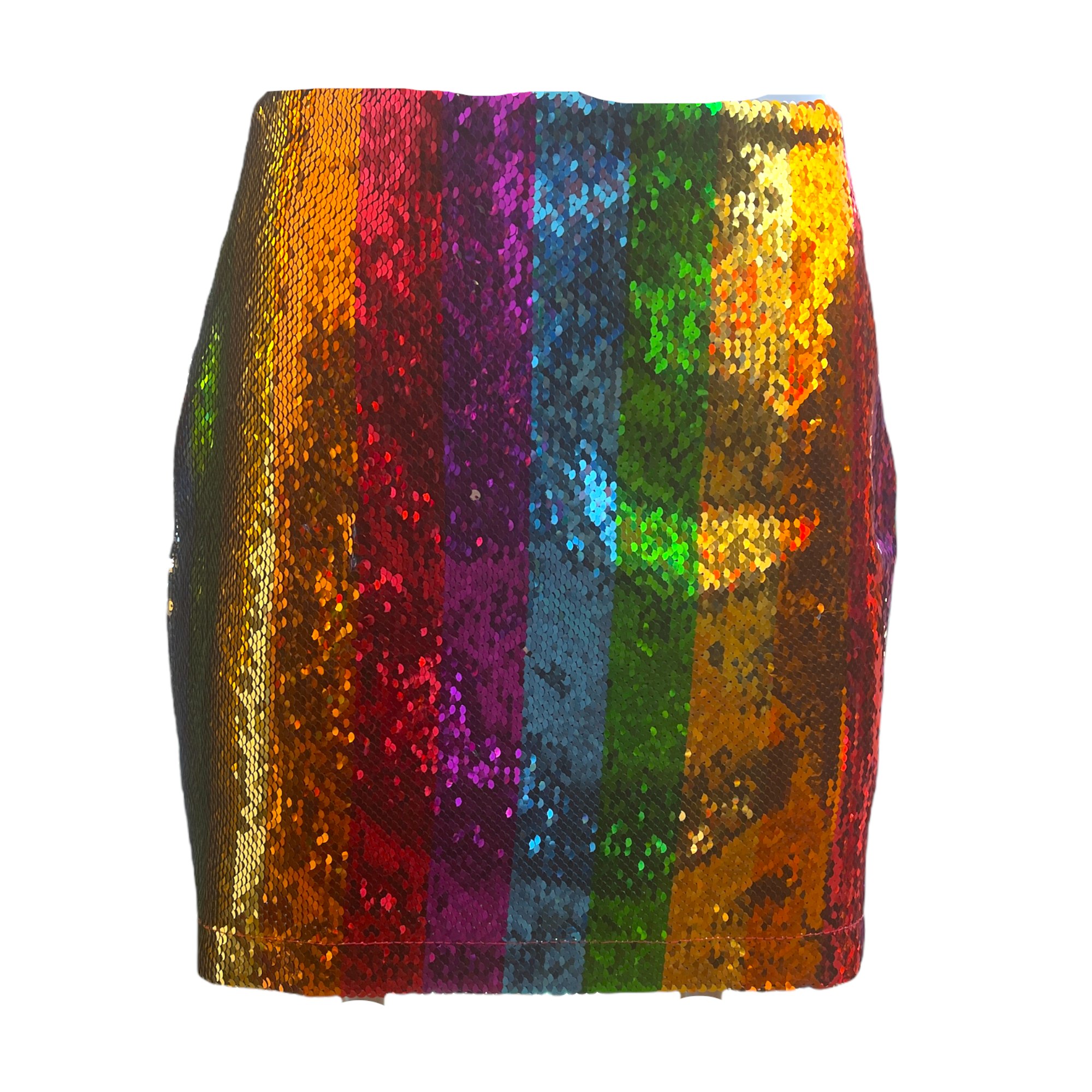 Women's Rainbow Sequin Skirt | Small | Any Old Iron