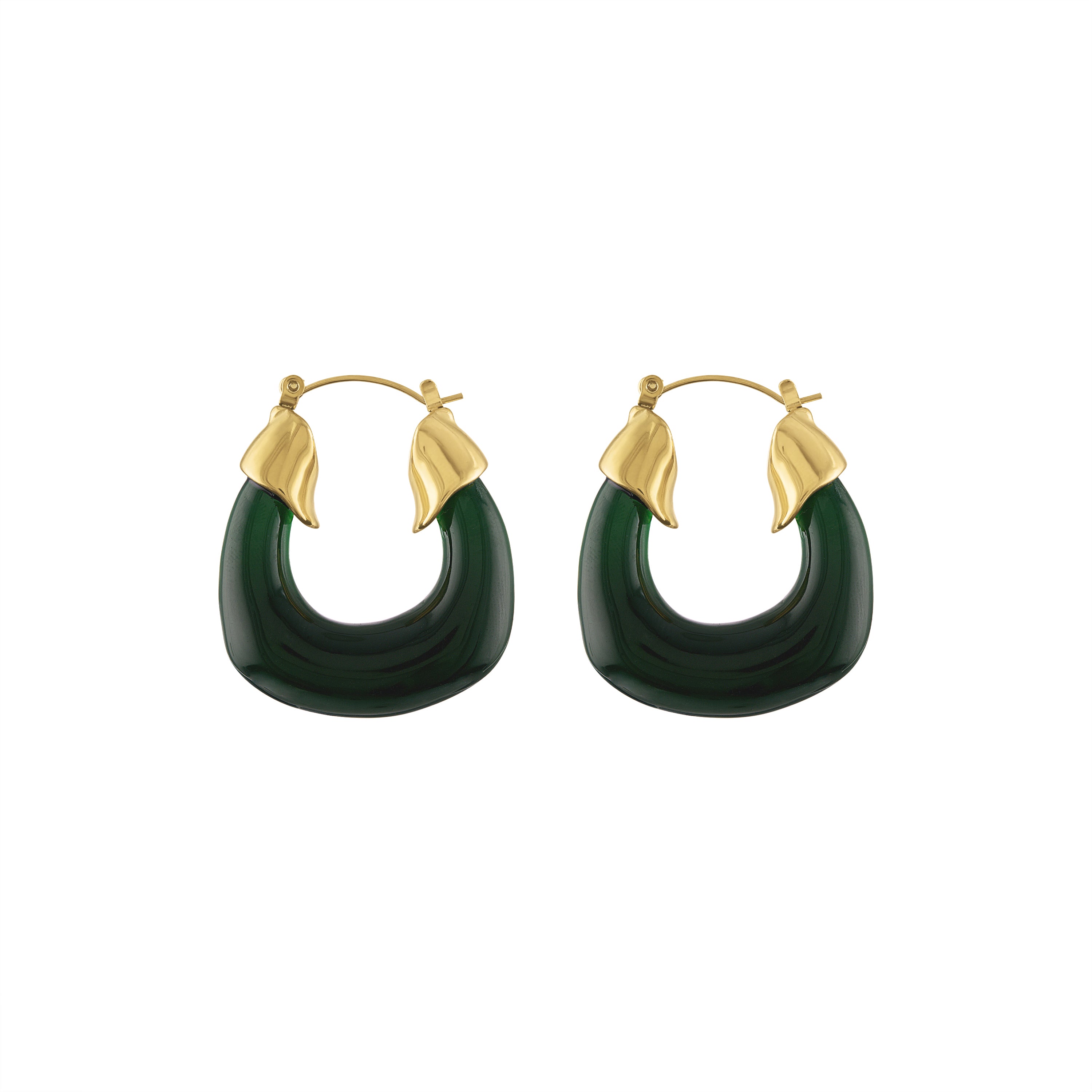 Olivia Le Kylie Acrylic Hoop Earrings In Black