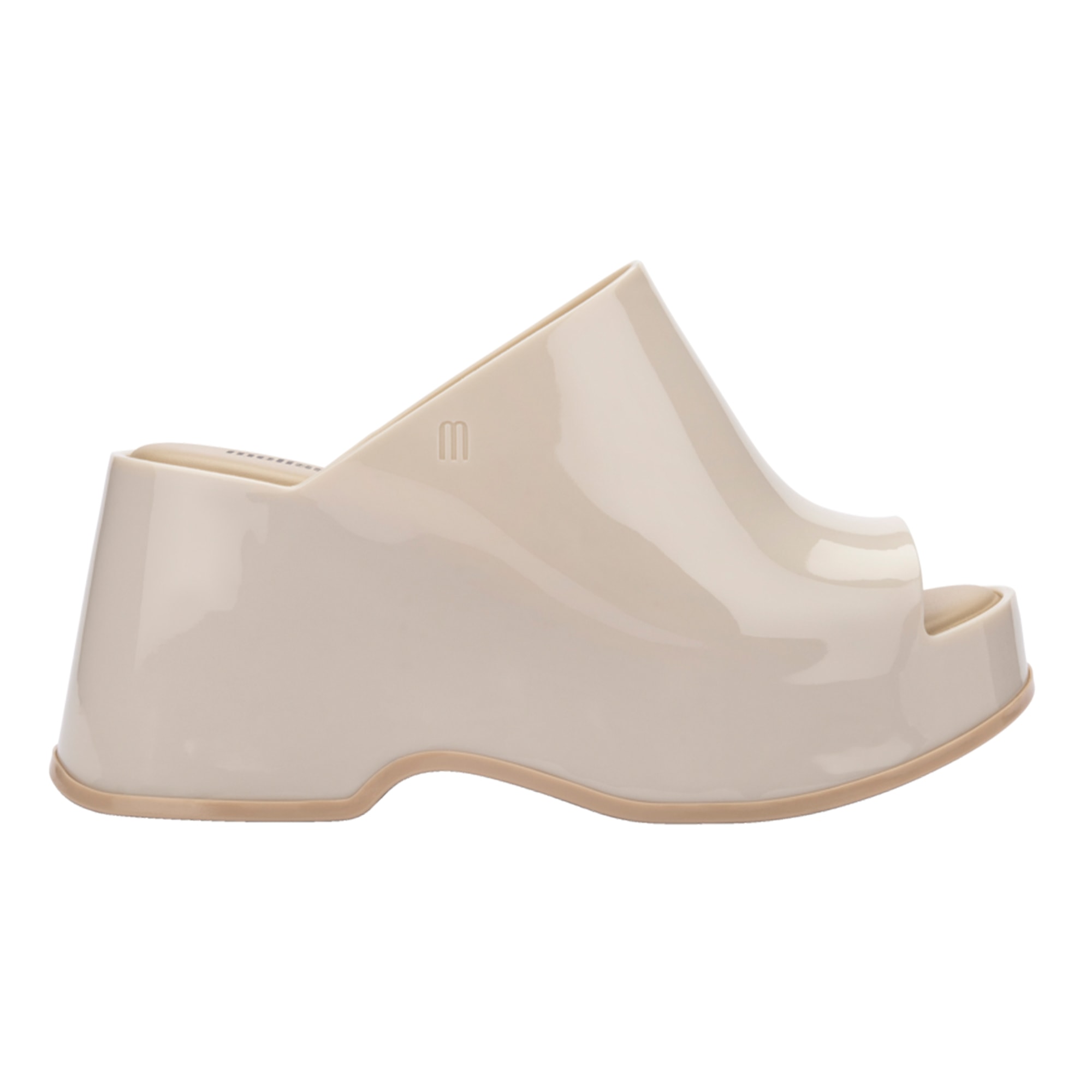 Melissa Patty Peep-toe Platform Sandals In Beige