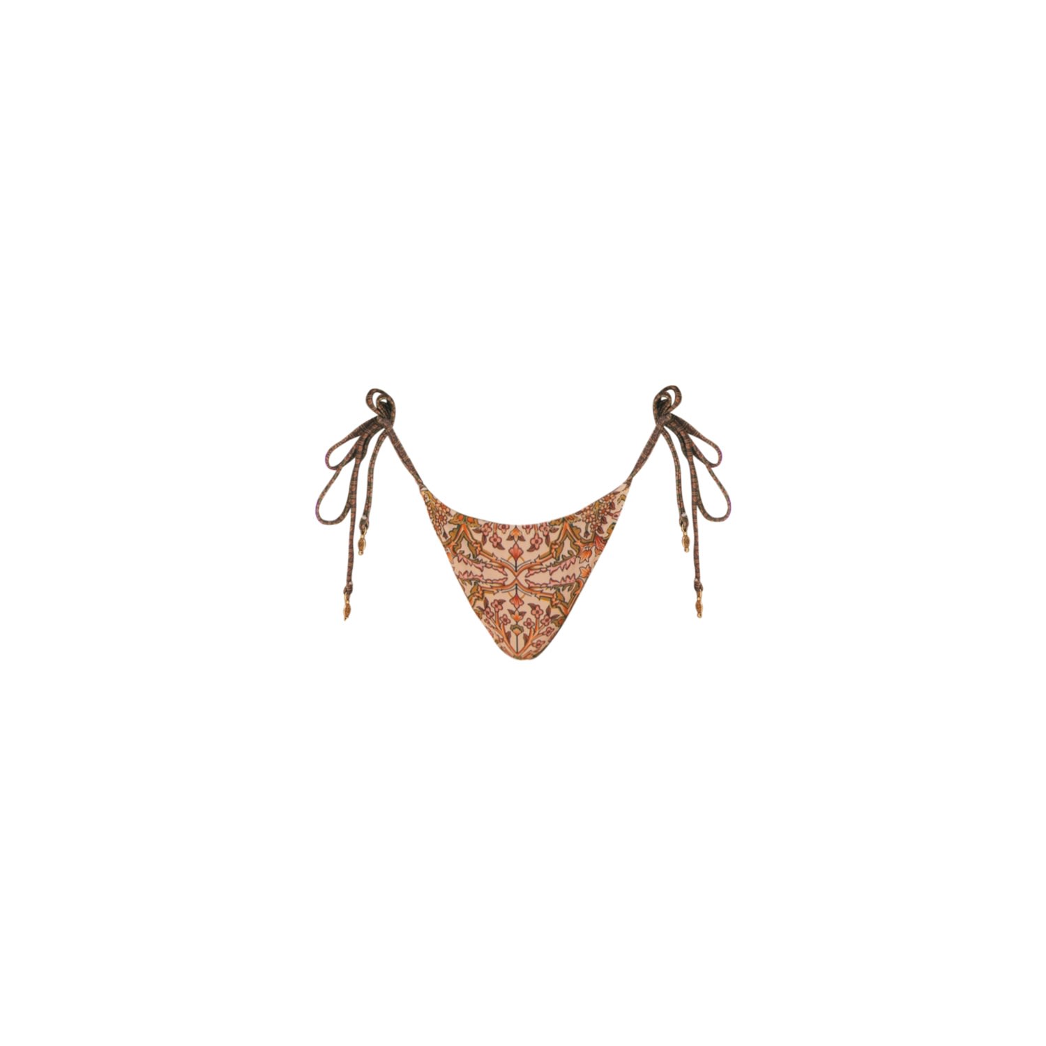 Ivy Swimwear Women's Sofia In Mosaic Print Bikini Bottoms In Brown/yellow
