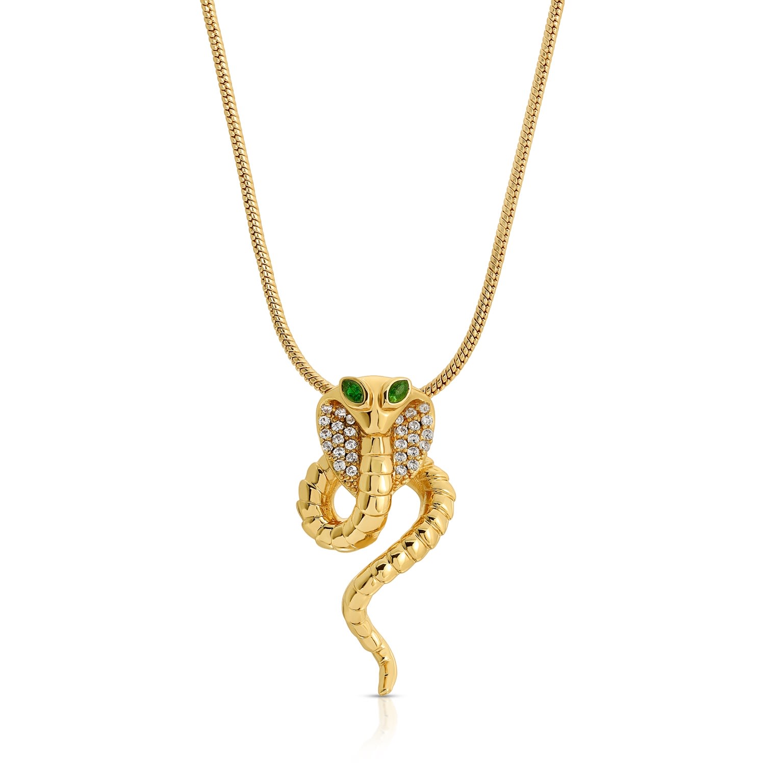 Women’s Gold Cobra Layering Necklace Glamrocks Jewelry