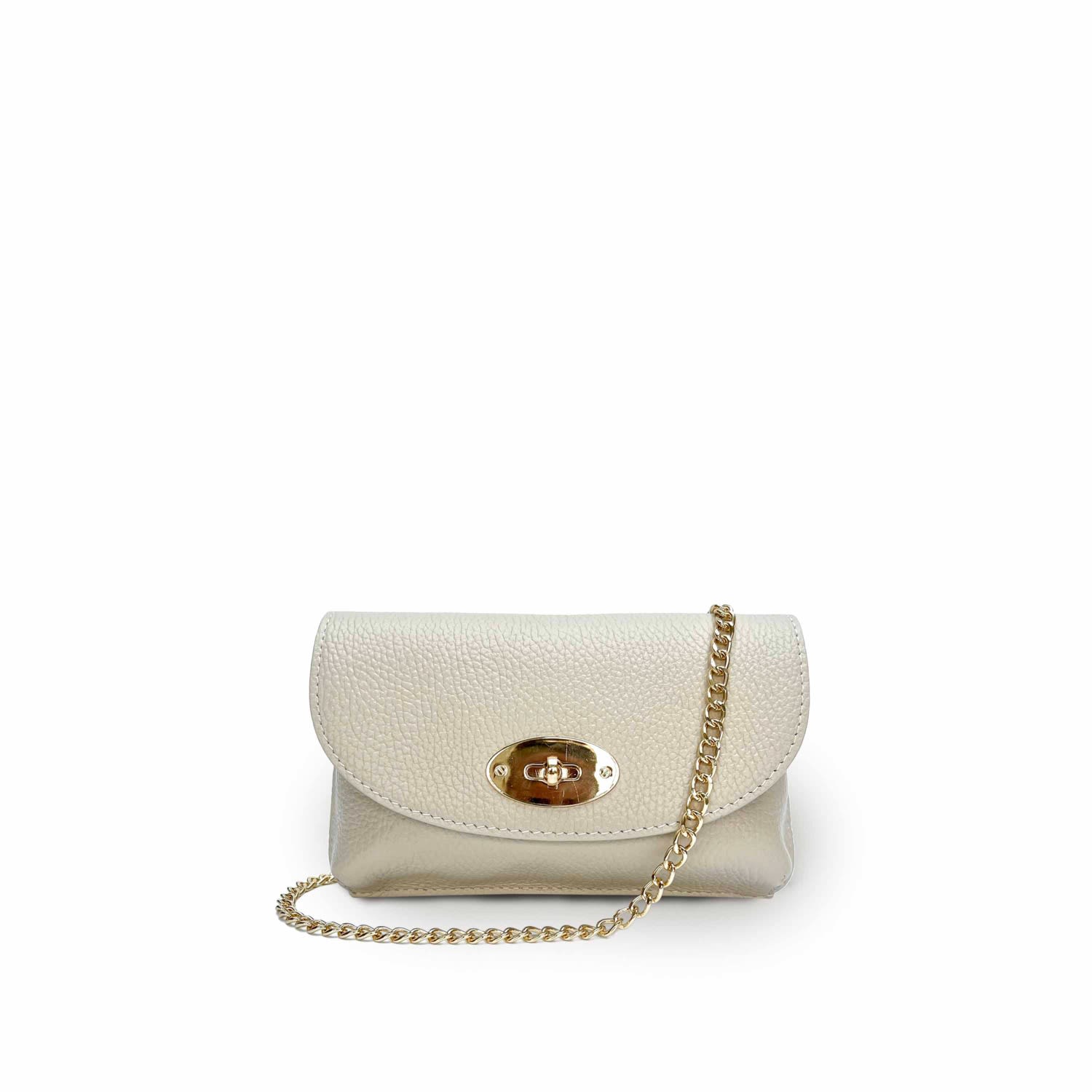Apatchy London Women's Neutrals The Mila Stone Leather Phone Bag