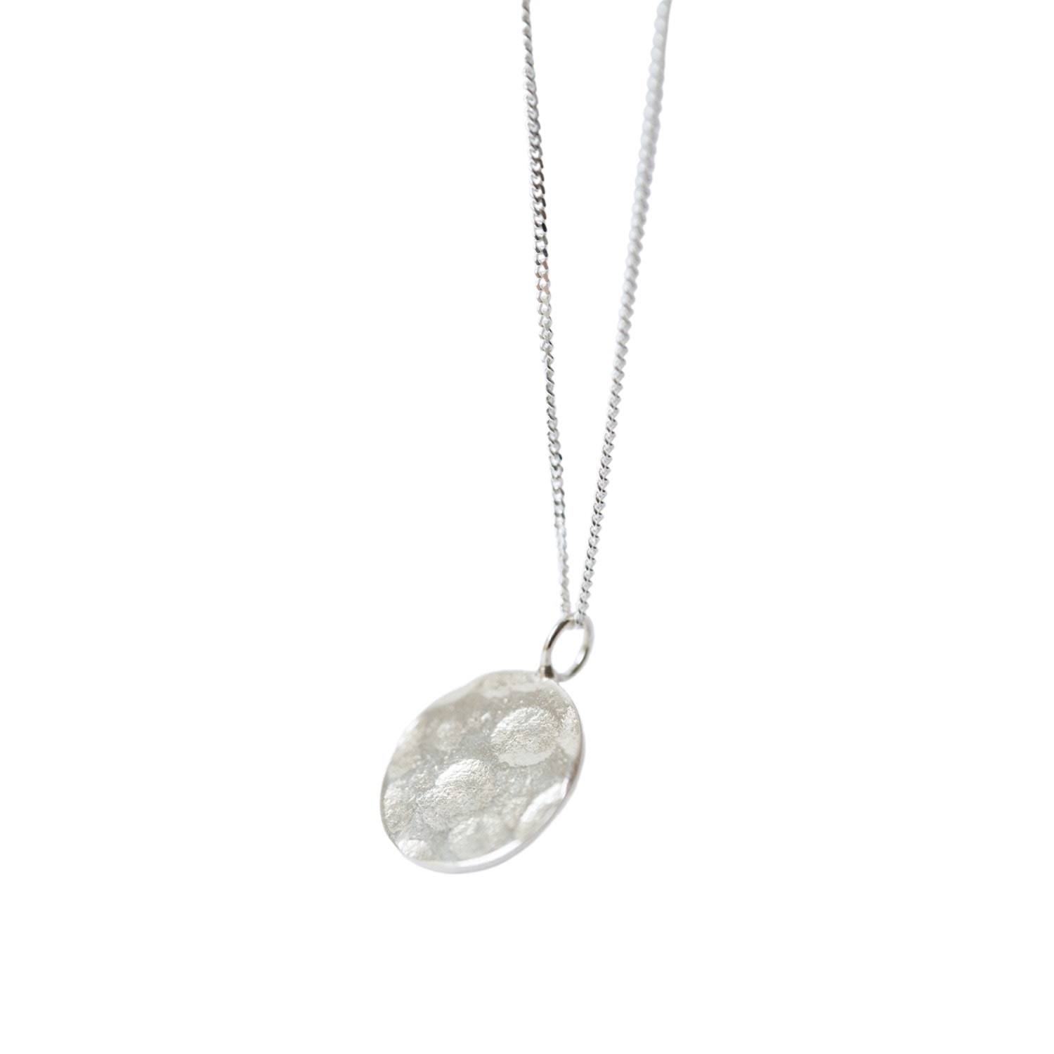 Women’s Sterling Silver Full Moon Necklace Fawe