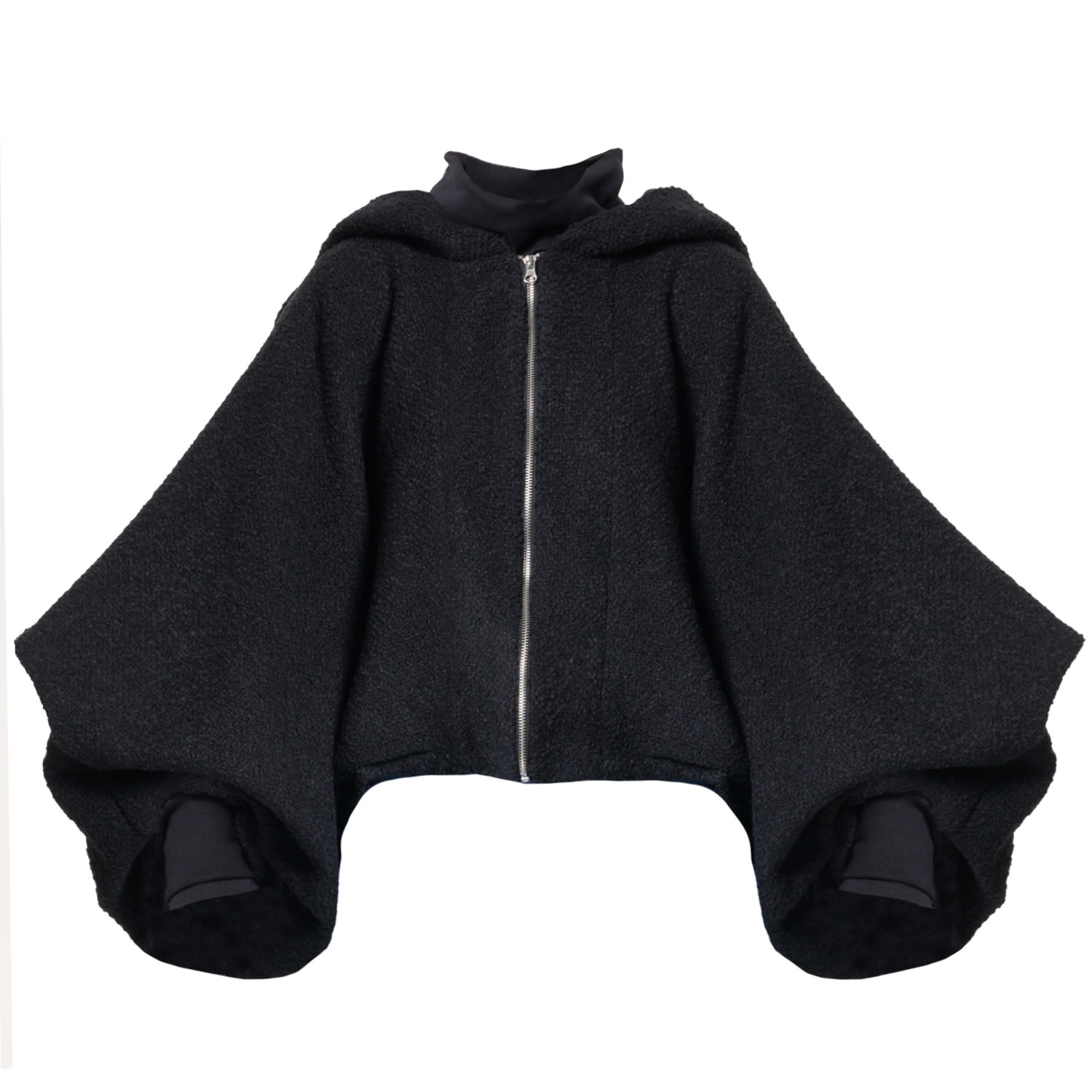 Women&rsquo;s Short Boucle Jacket In Black | Xl/Xxl | Metamorphoza