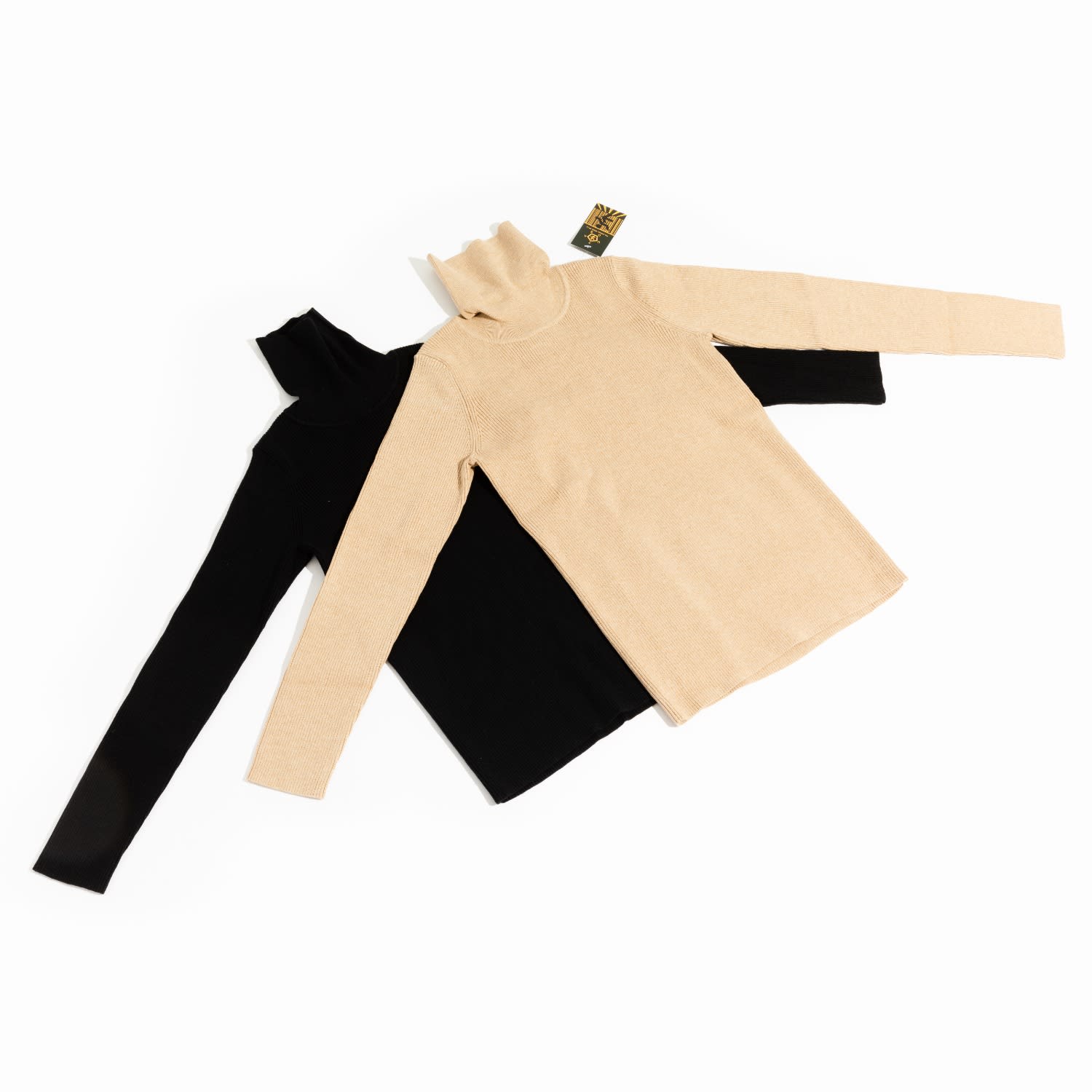 Chuks Collins Women's Black - Osa's Turtle Neck Sweater -  Diffusion Collection - Tasou - The Athleti In Black