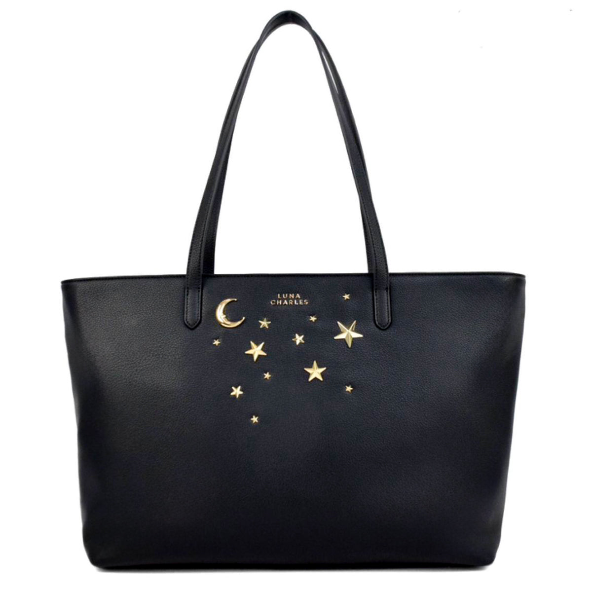 Women’s Anya Star Studded Tote Bag Black & Gold Luna Charles