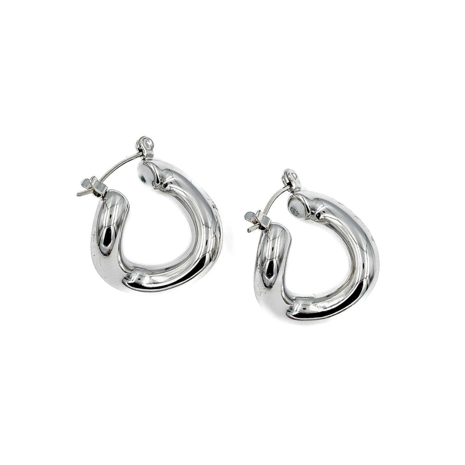 Silver twisted hoops online