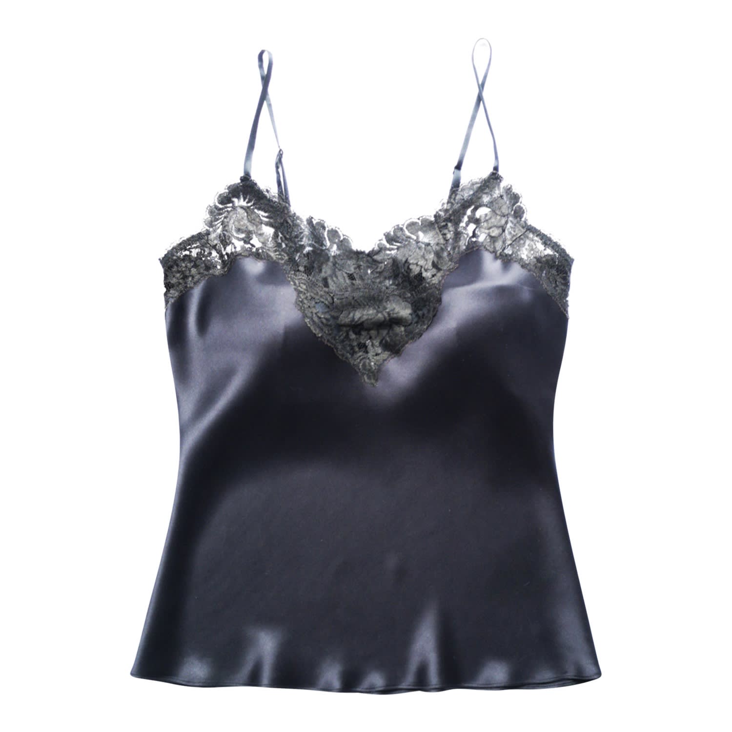 black silk camisole