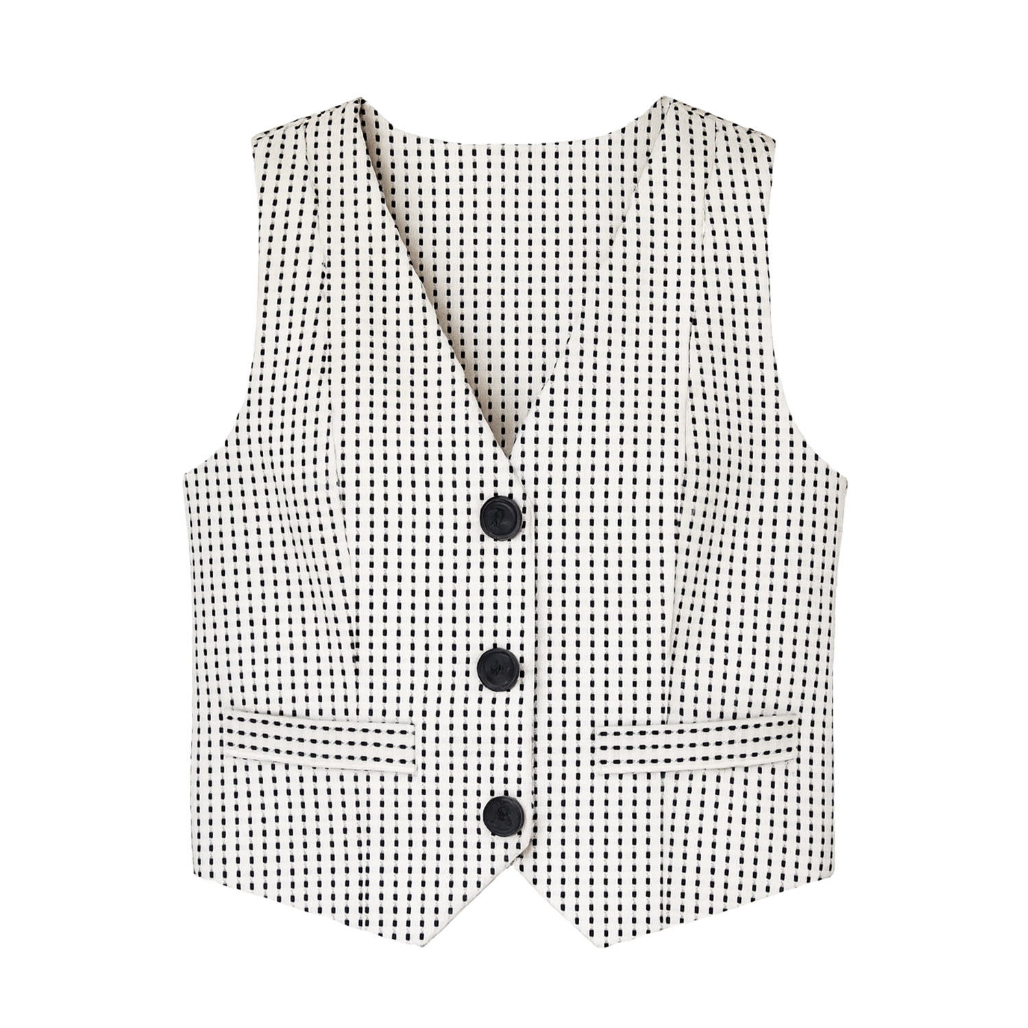 The Molc Women's Black / White Riva Vest In White