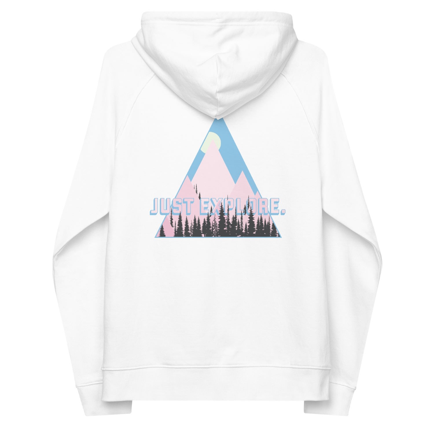 Anchor & Crew White Just Explore. Seeker Organic Cotton Raglan Hoodie - Men In White