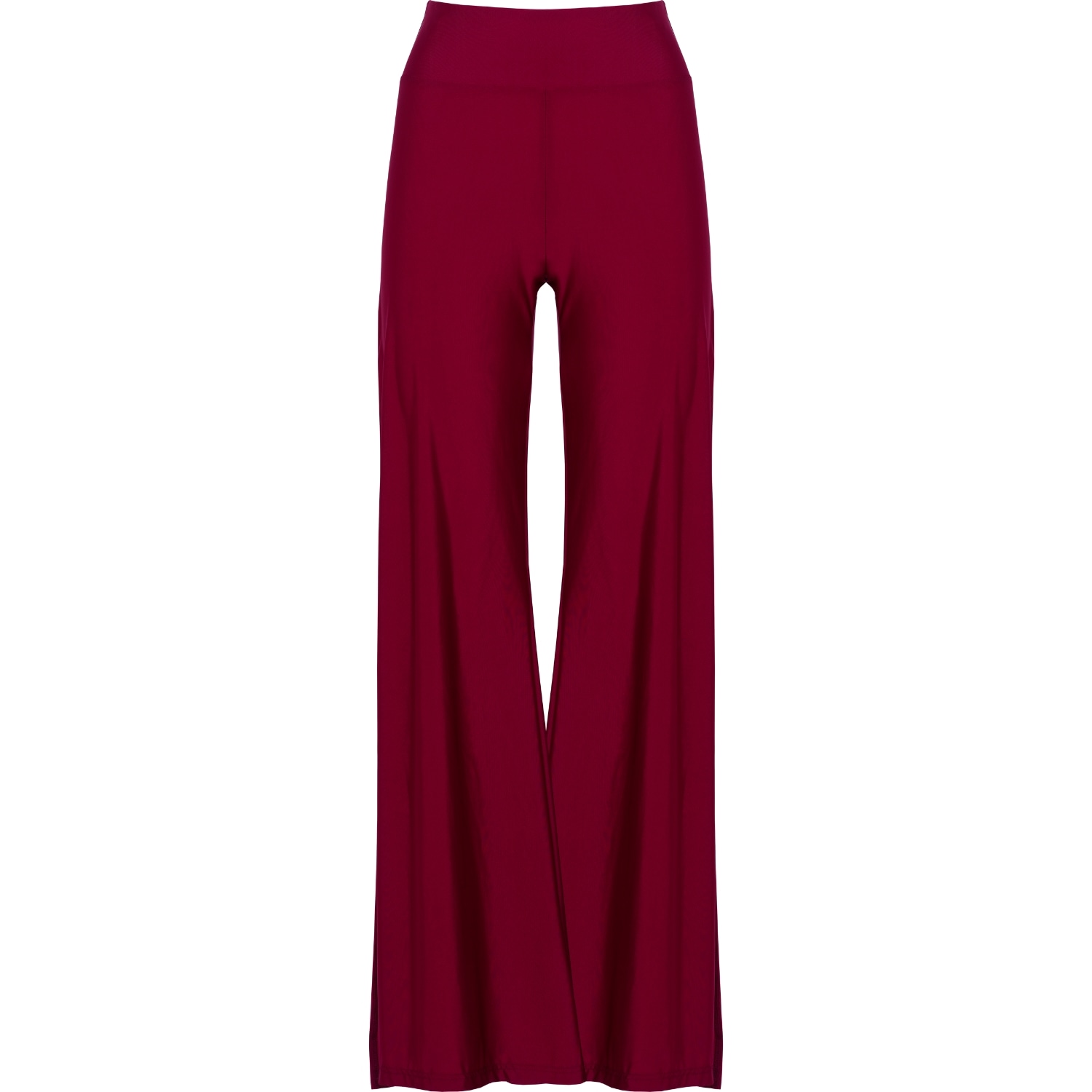 Women’s Cleo High Waisted Stretch Wide Leg Pants With Side Slit In Red Medium Antoninias