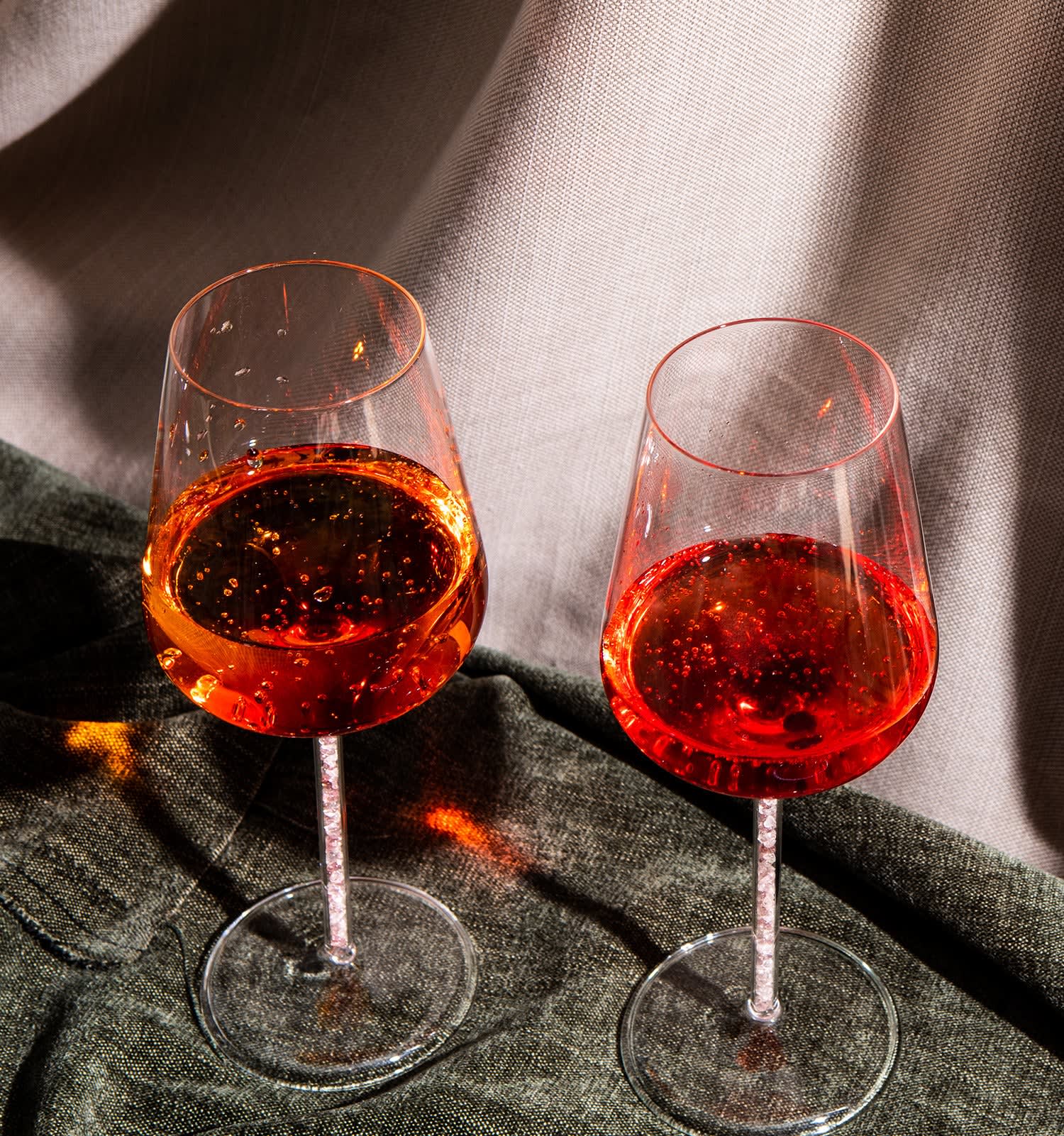 Starfield Vineyards - Products - Rose Crystal Red Wine Glasses