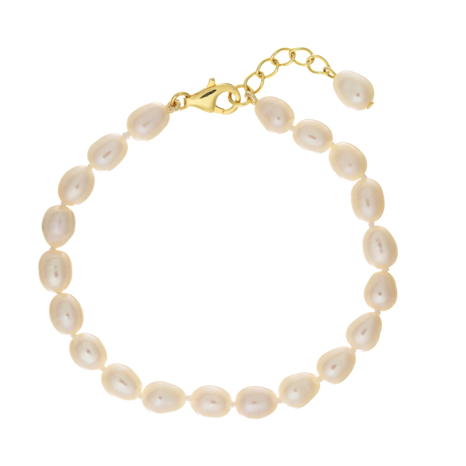 Women’s Gold / White Gloucester White Freshwater Pearl & Gold Vermeil Bracelet Auree Jewellery