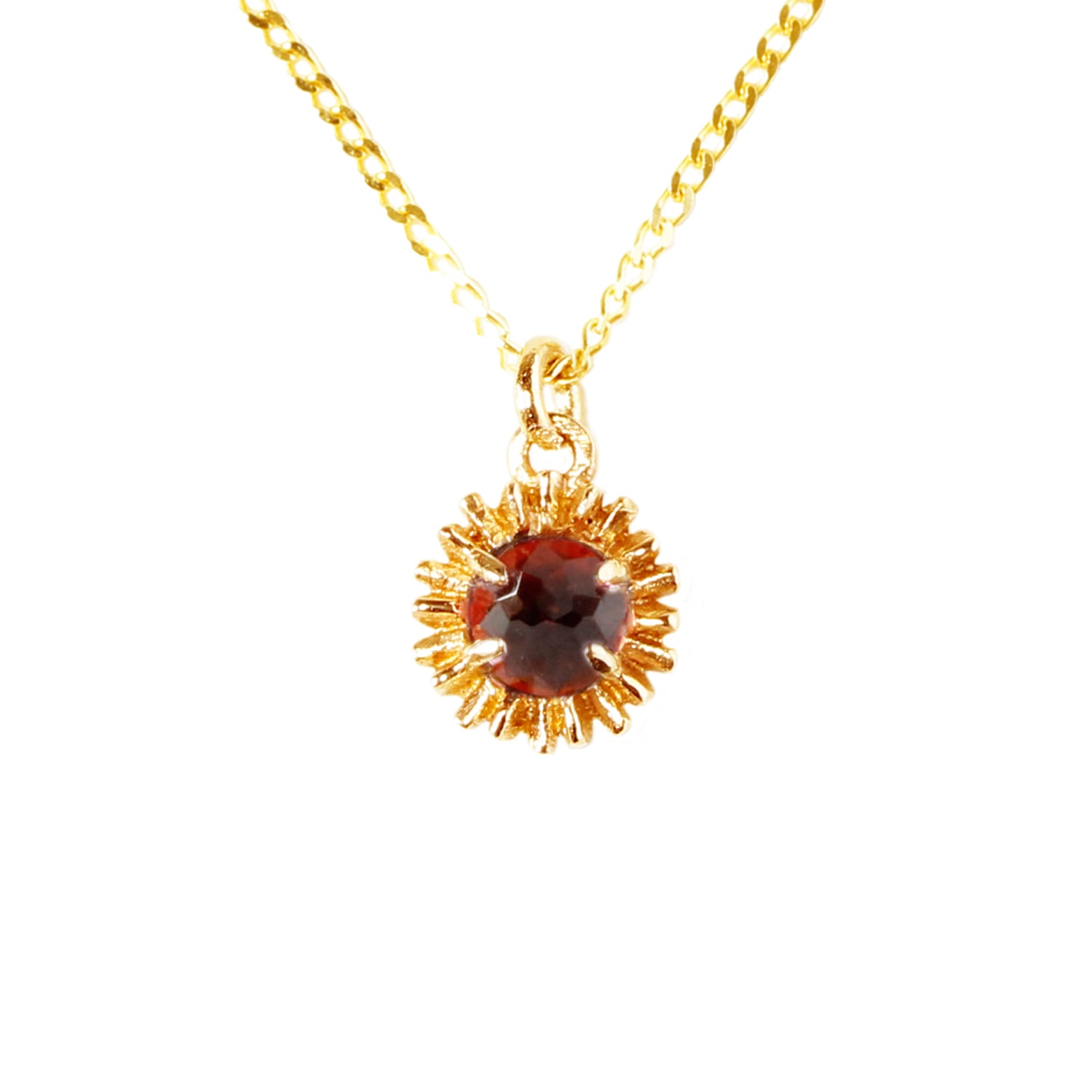 Lee Renee Women's Dahlia Bud Garnet Necklace – Gold In Gold