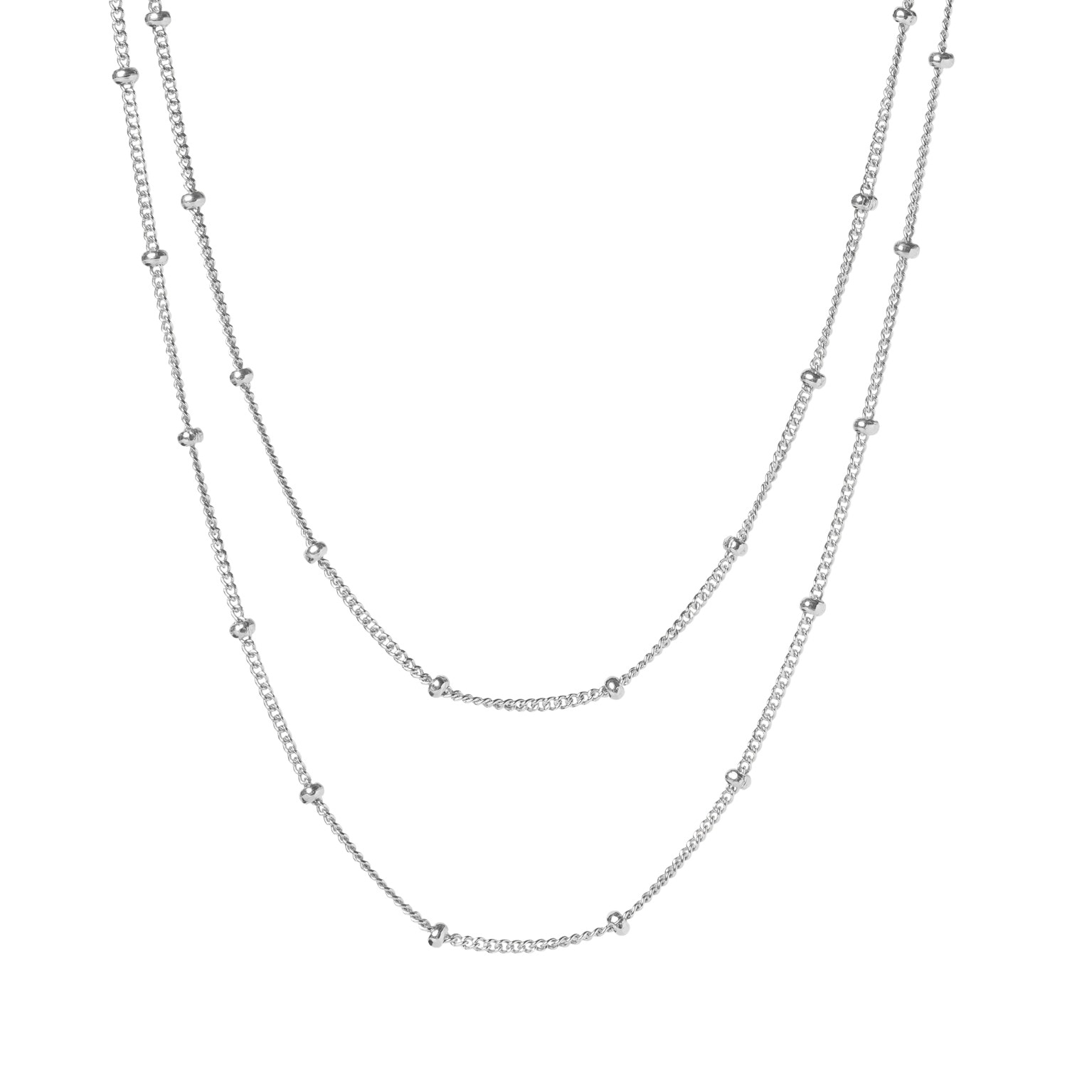 Muru Women's Lume Necklace Layering Set Silver In Silver