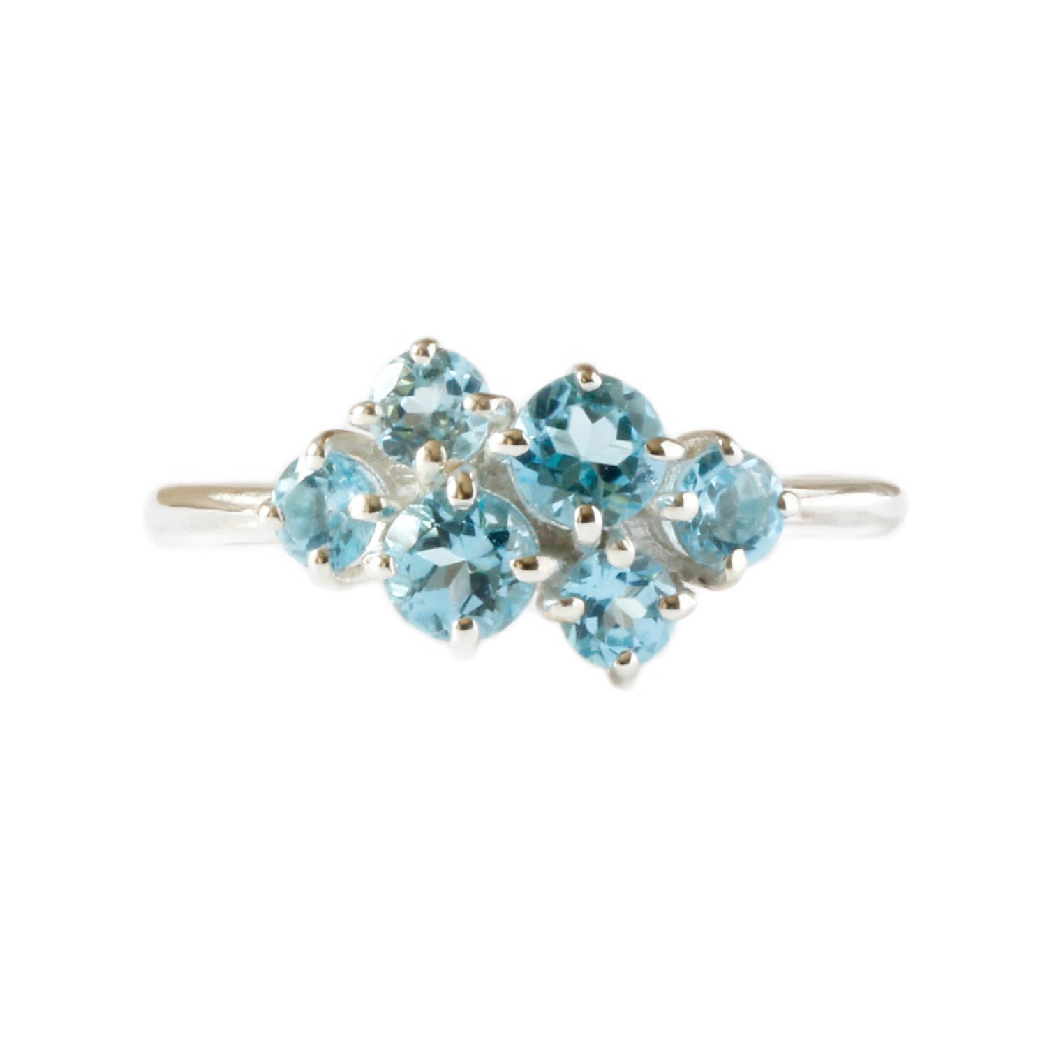 Lee Renee Women's Blue Topaz Cluster Ring - Silver In Silver