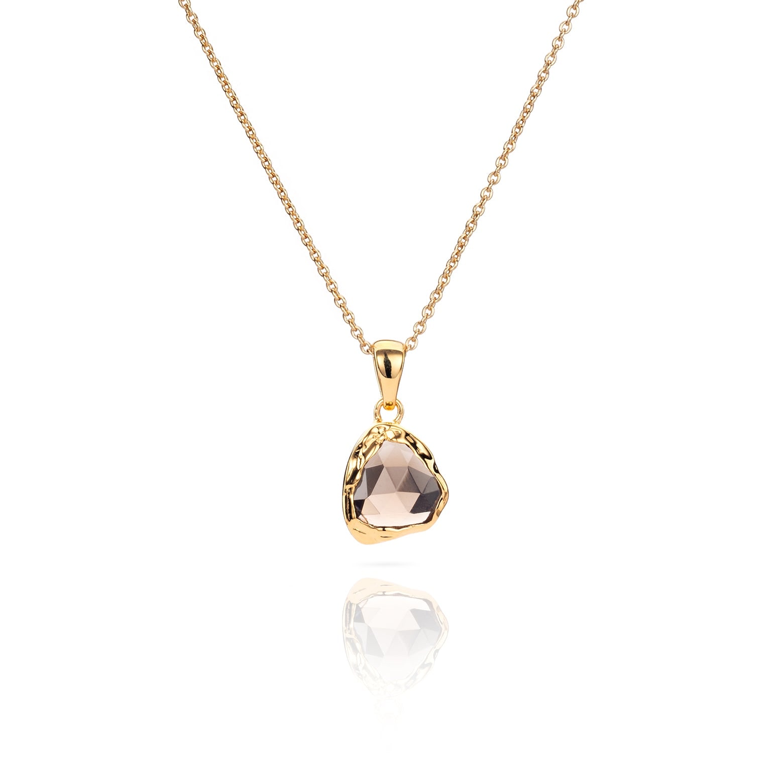 Aaria London Women's Gold Sahara Smokey Quartz Necklace In Gold