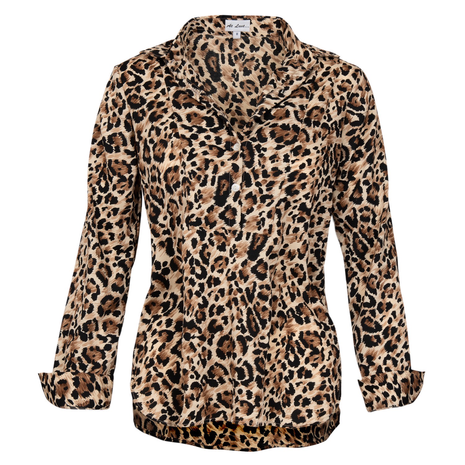 At Last... Women's Brown Soho Shirt In Leopard In Brown