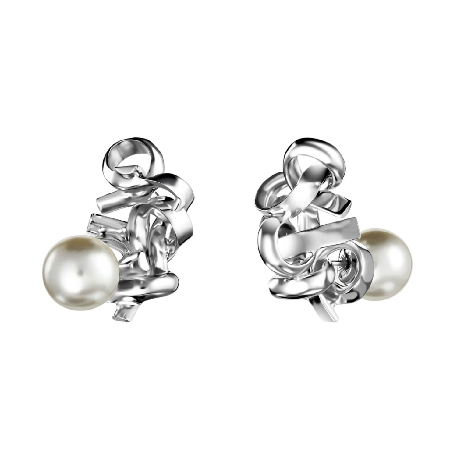 Tami&tami Women's Twins E Silver Earrings