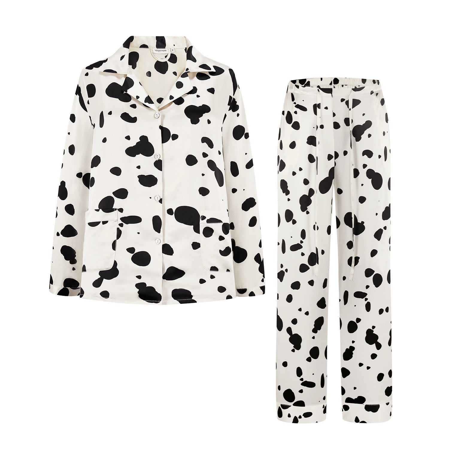 Women’s Dalmatian Long Silk Pyjama Set 3Xl Not Just Pajama