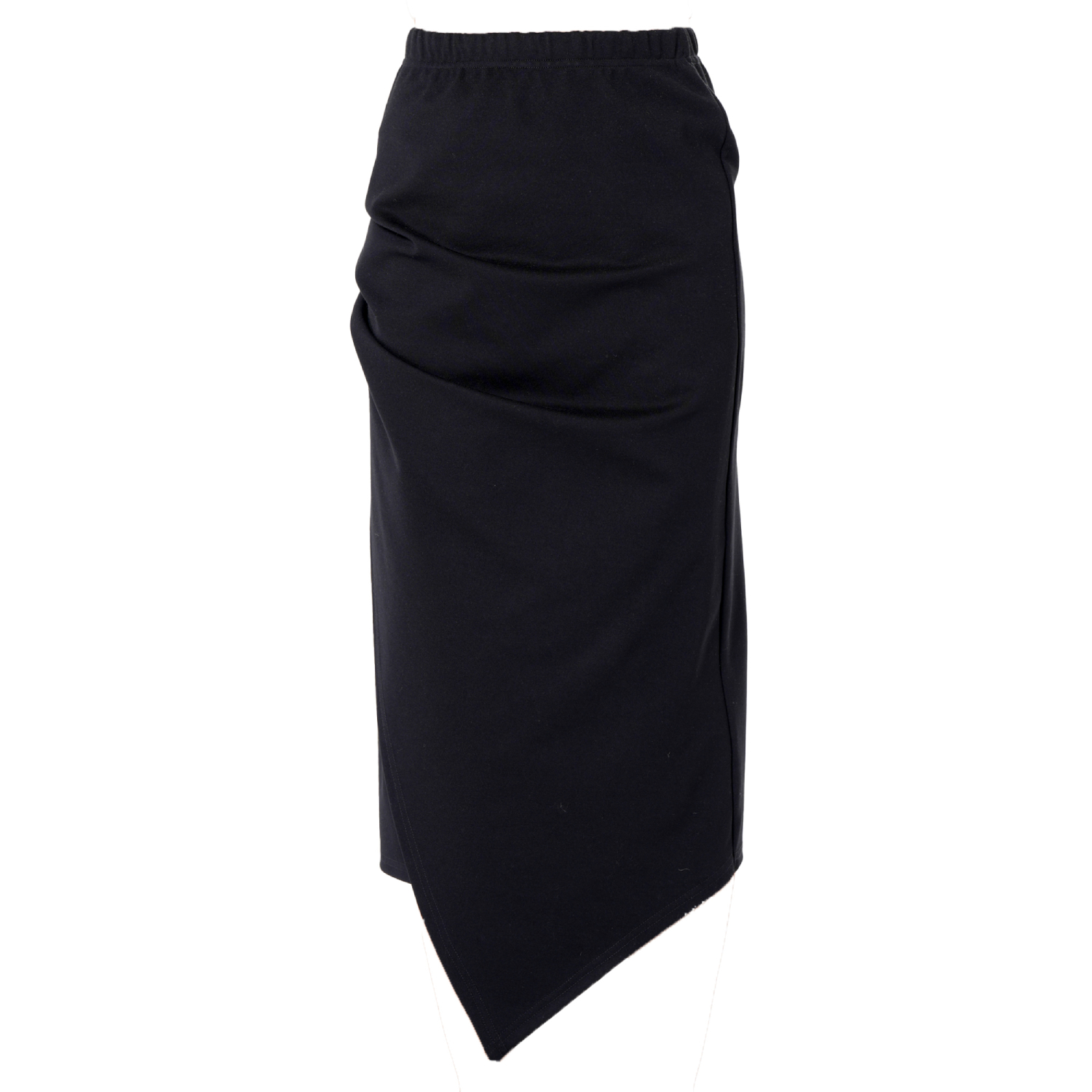 Midi Asymmetrical Skirt In Black | Metamorphoza | Wolf & Badger