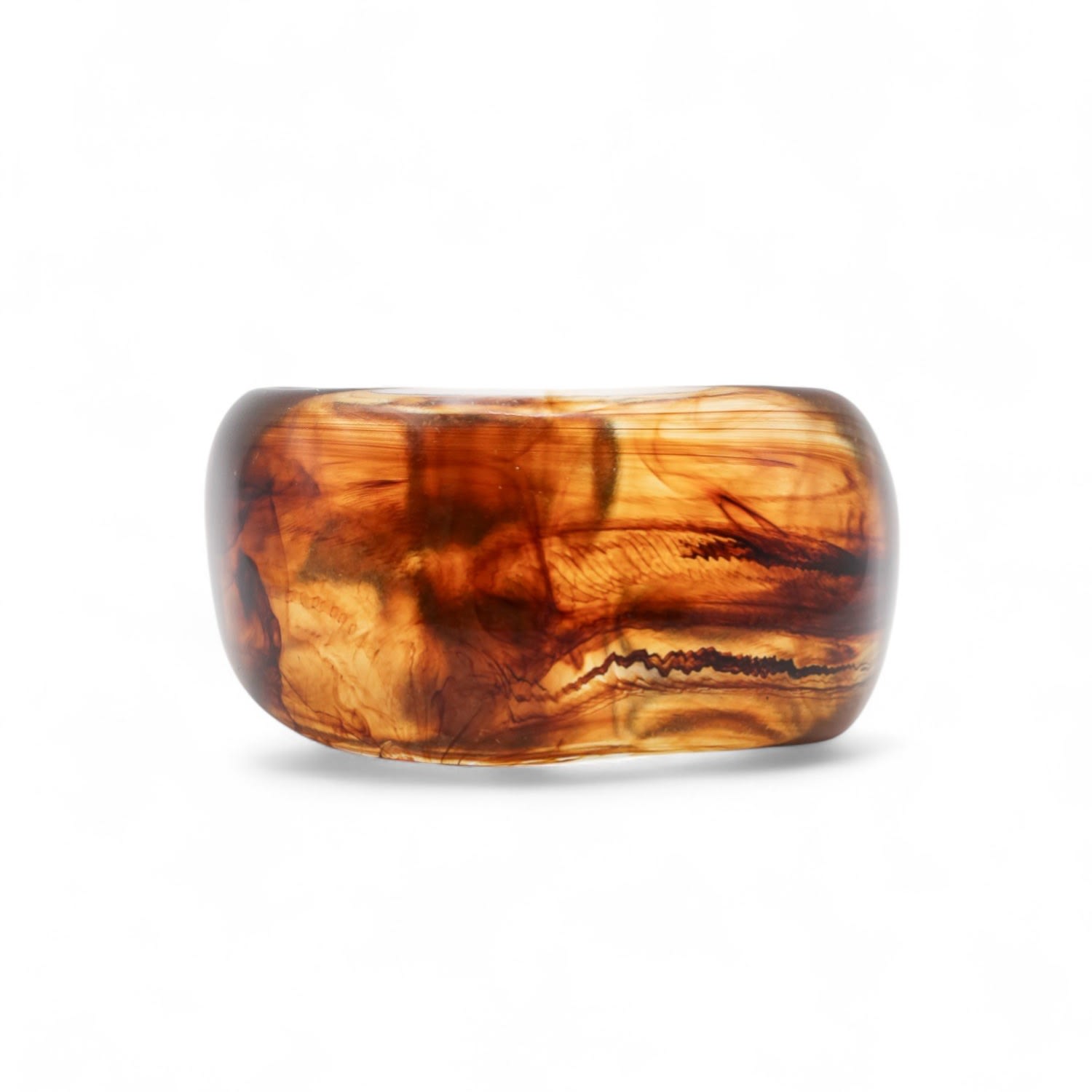 Miss Cecilia Women's Brown Amber Drift Bangle