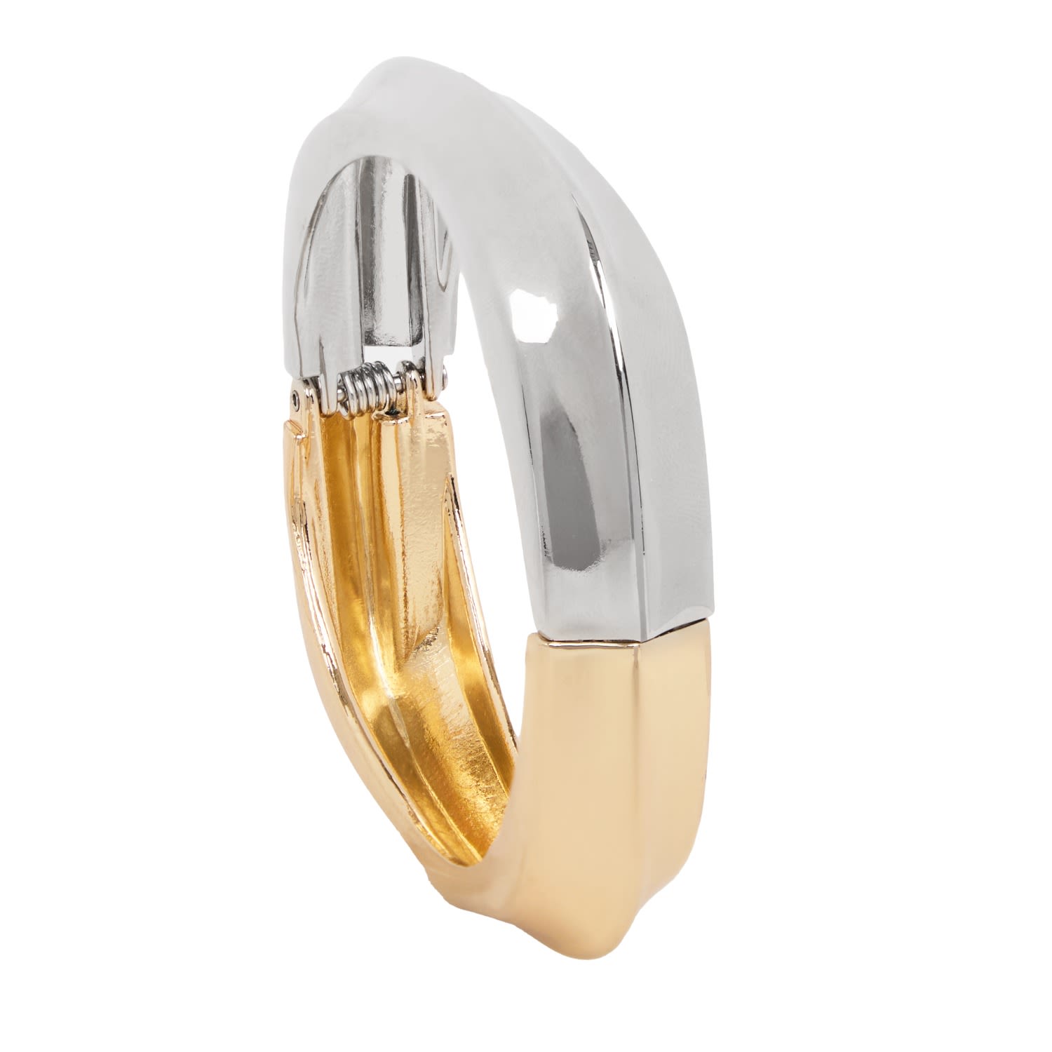 Women&rsquo;s Gold / Silver Mixed Tone Sculptural Cuff | Saachi
