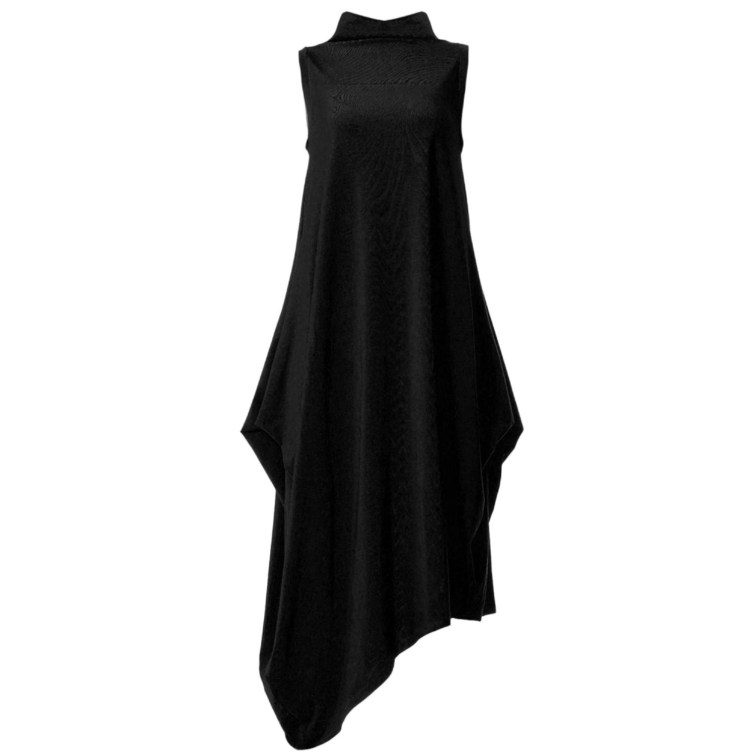 Metamorphoza Women's Sleeveless Cotton Dress In Black In Black