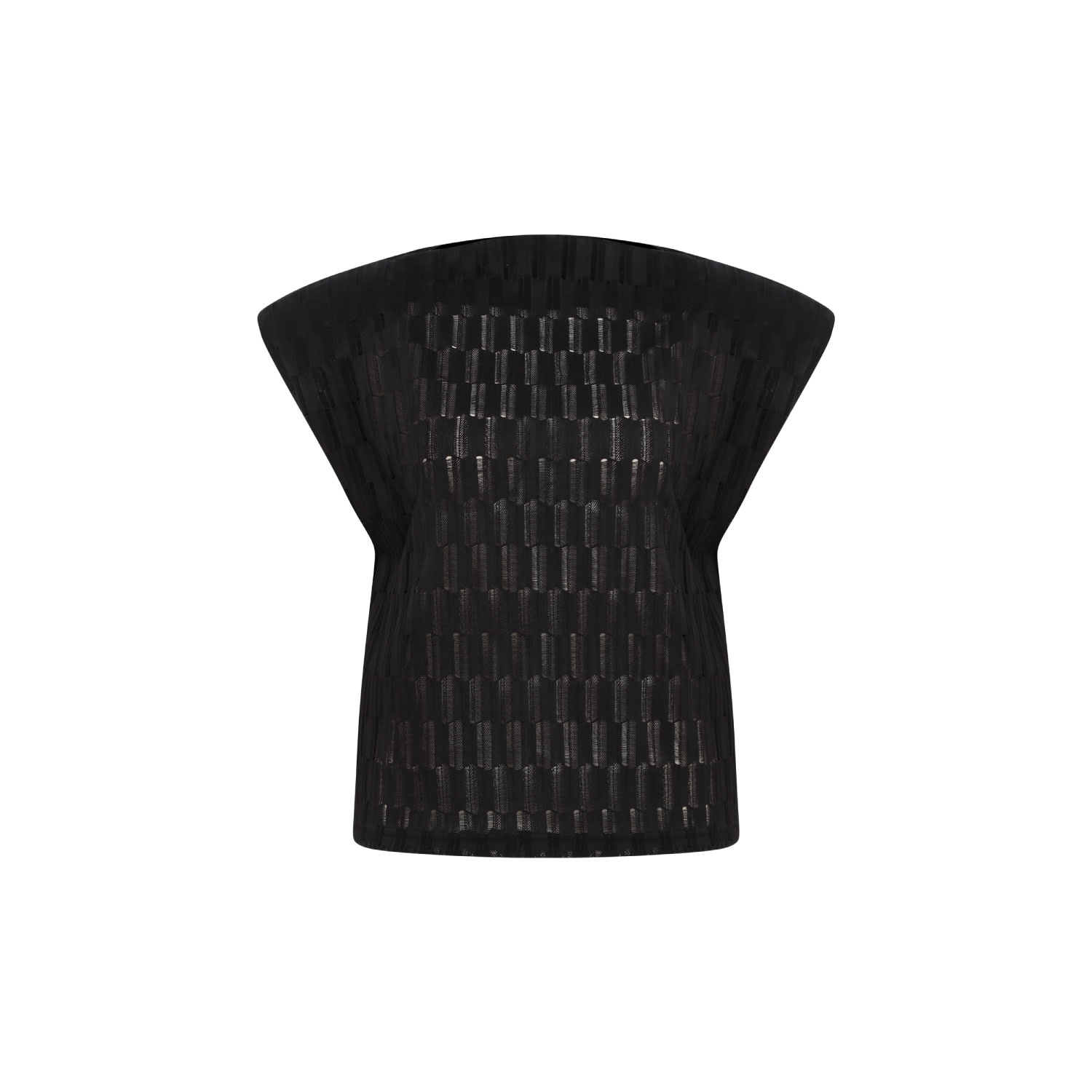 Zan Studio Women's Black Oversize Knit Tshirt With Shoulder Pads In Black